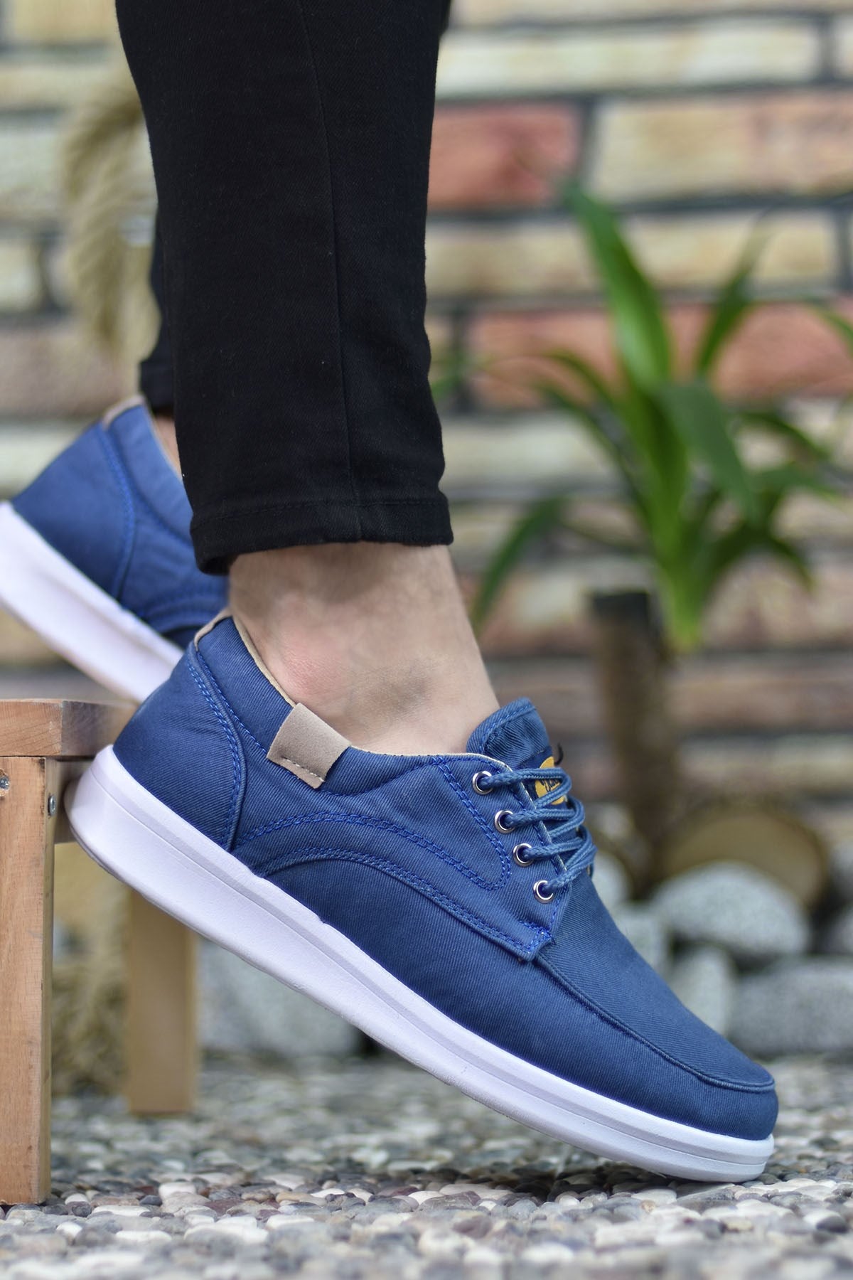 Riccon Erkek Sneaker 001223 Mavi Beyaz