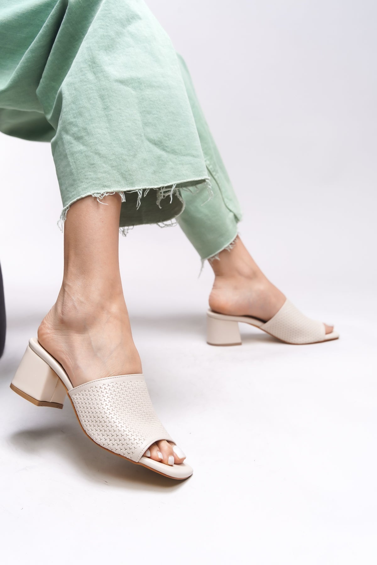 Riccon Janriara Kadın Topuklu Terlik 0012128