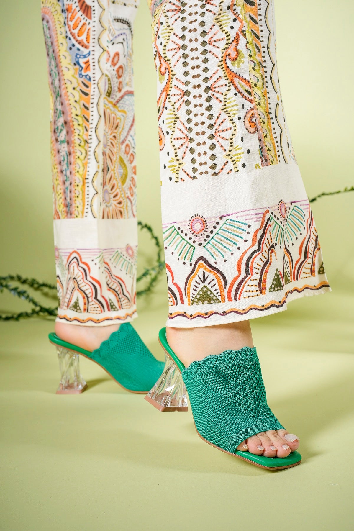 Riccon Kadın File Triko Terlik 00124800 Yeşil