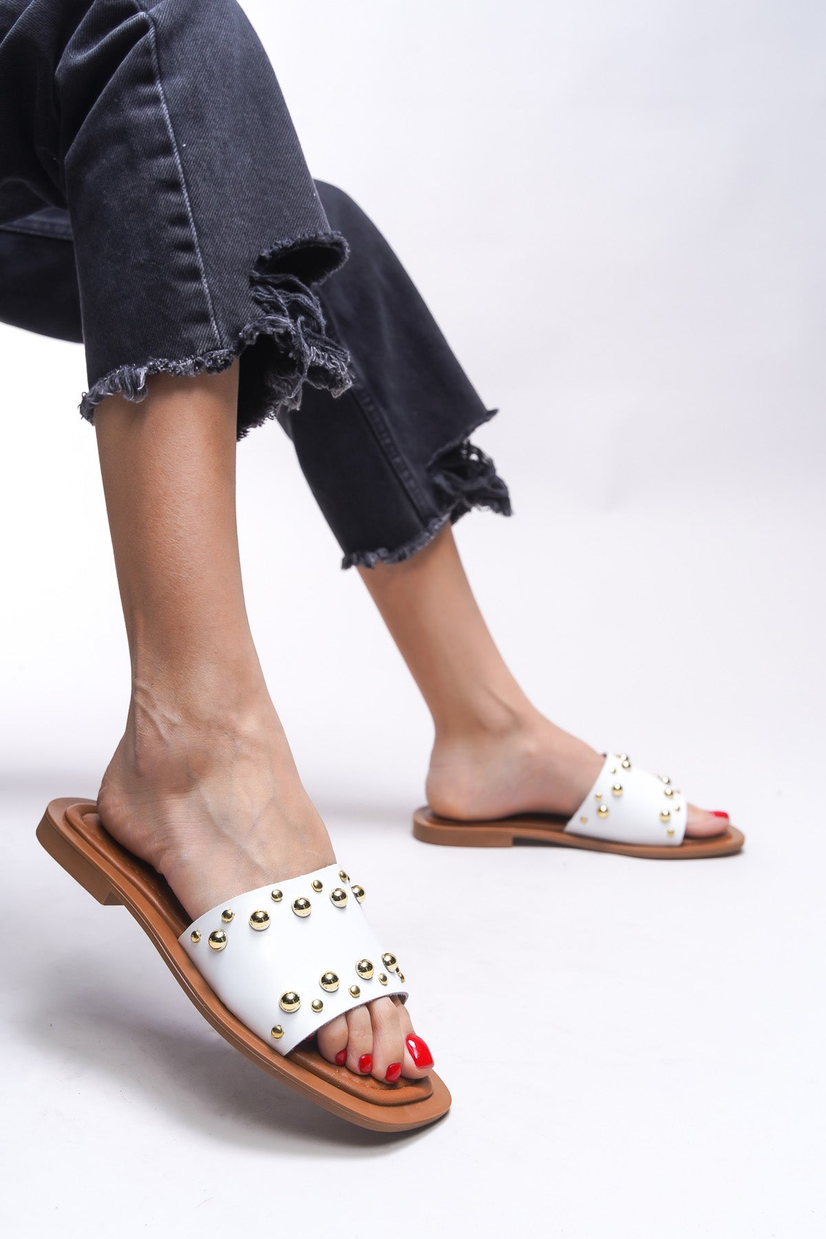 Riccon Liblaema Kadın Hakiki Deri Terlik 00120766