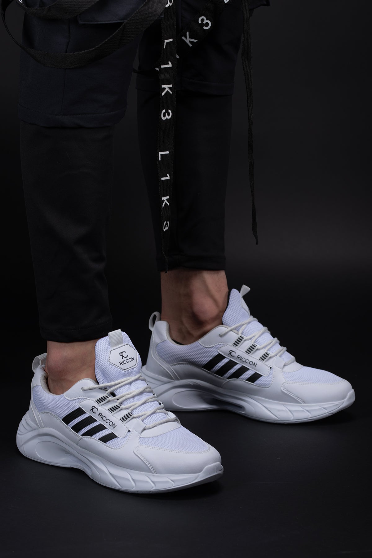 Riccon Torrine Unisex Sneaker 001293 Beyaz Siyah