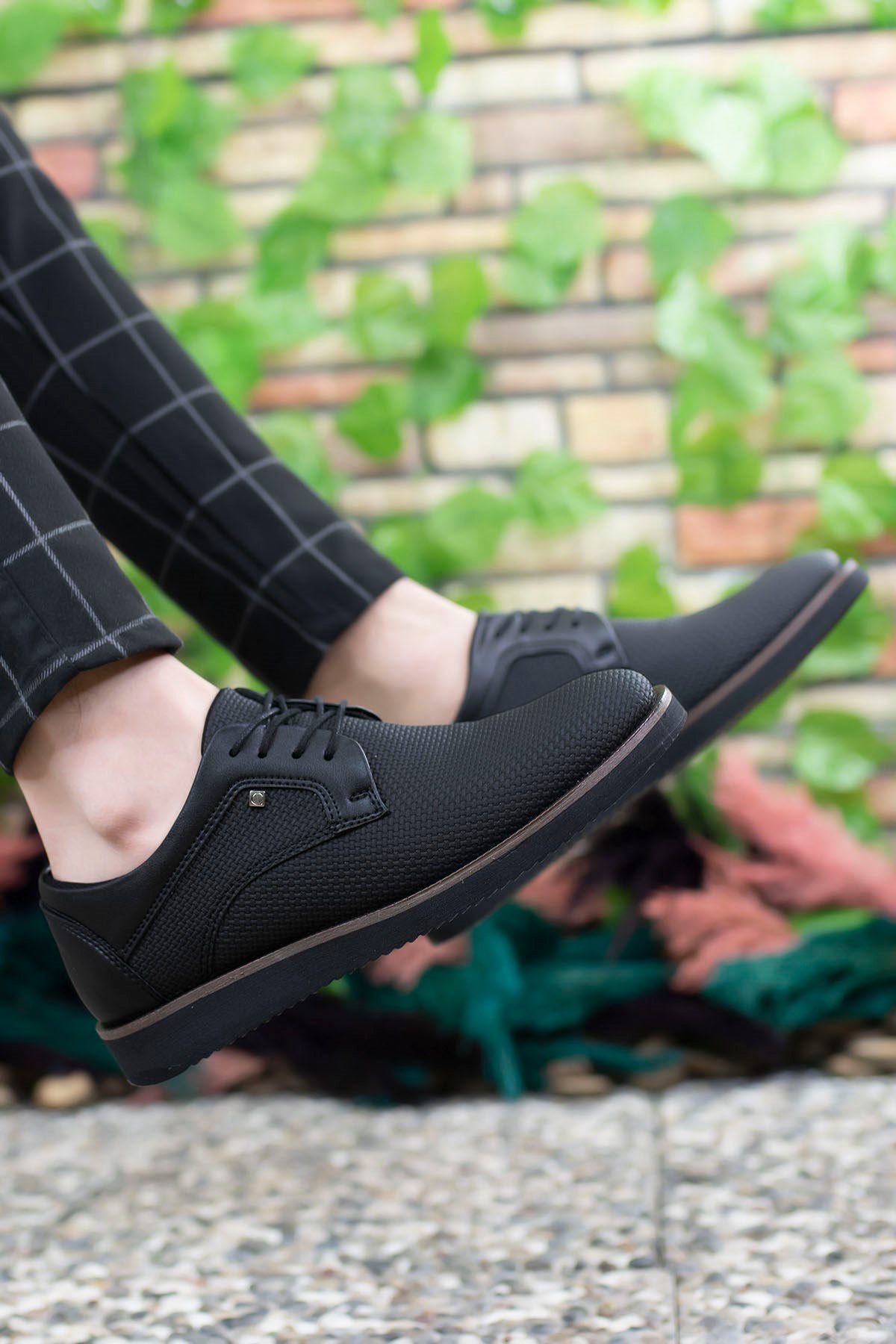 Riccon Erkek Casual Ayakkabı 0012192 Siyah Örgülü