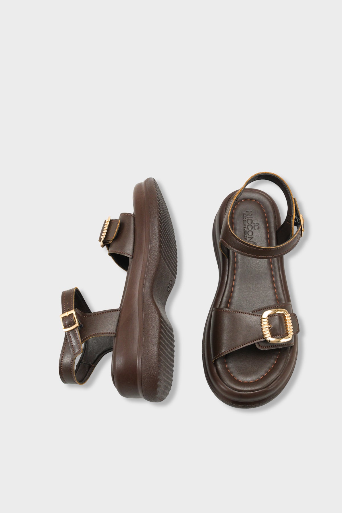 Riccon Kadın Sandalet 00121065 Kahverengi