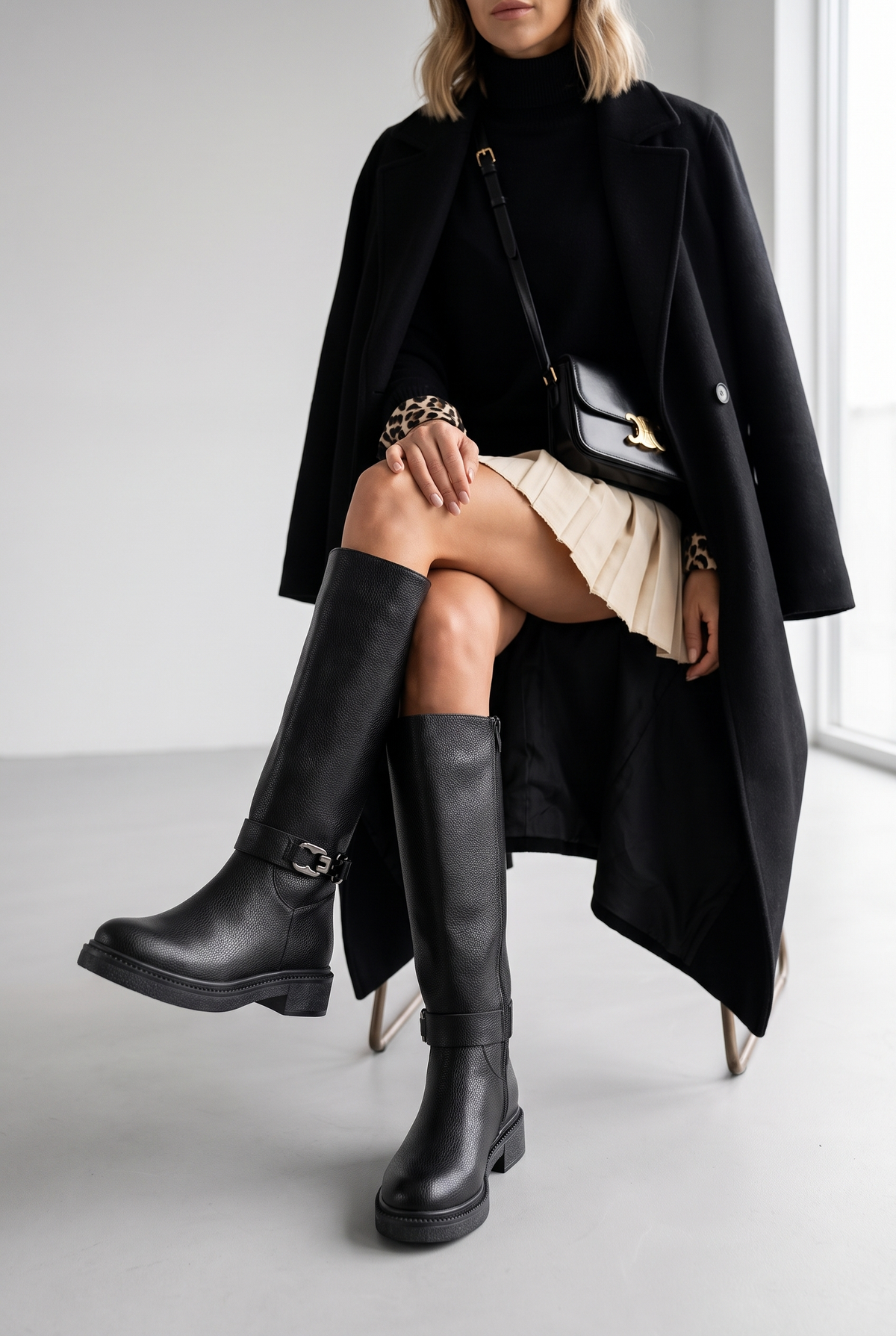 Riccon 1370-siyah-baskili kombin