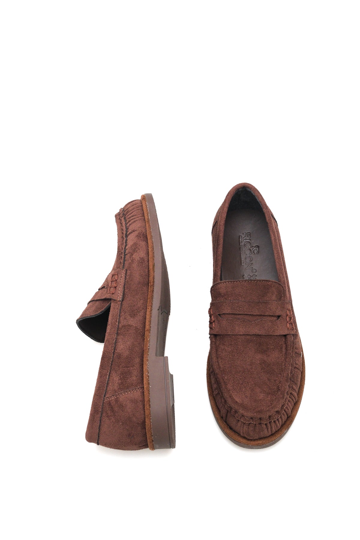 Riccon Astra Gioia Kadın Loafer 001299 Kahverengi Süet