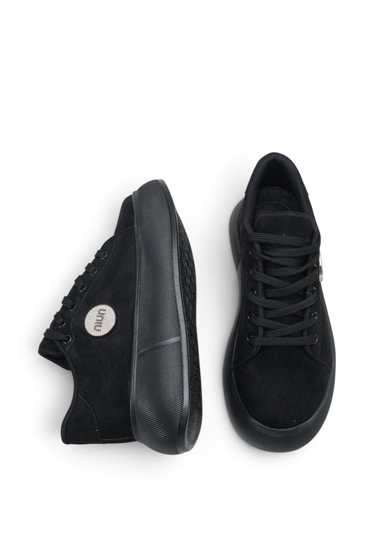 Riccon Astra Vera Kadın Sneaker 0012956 Süet Siyah Siyah