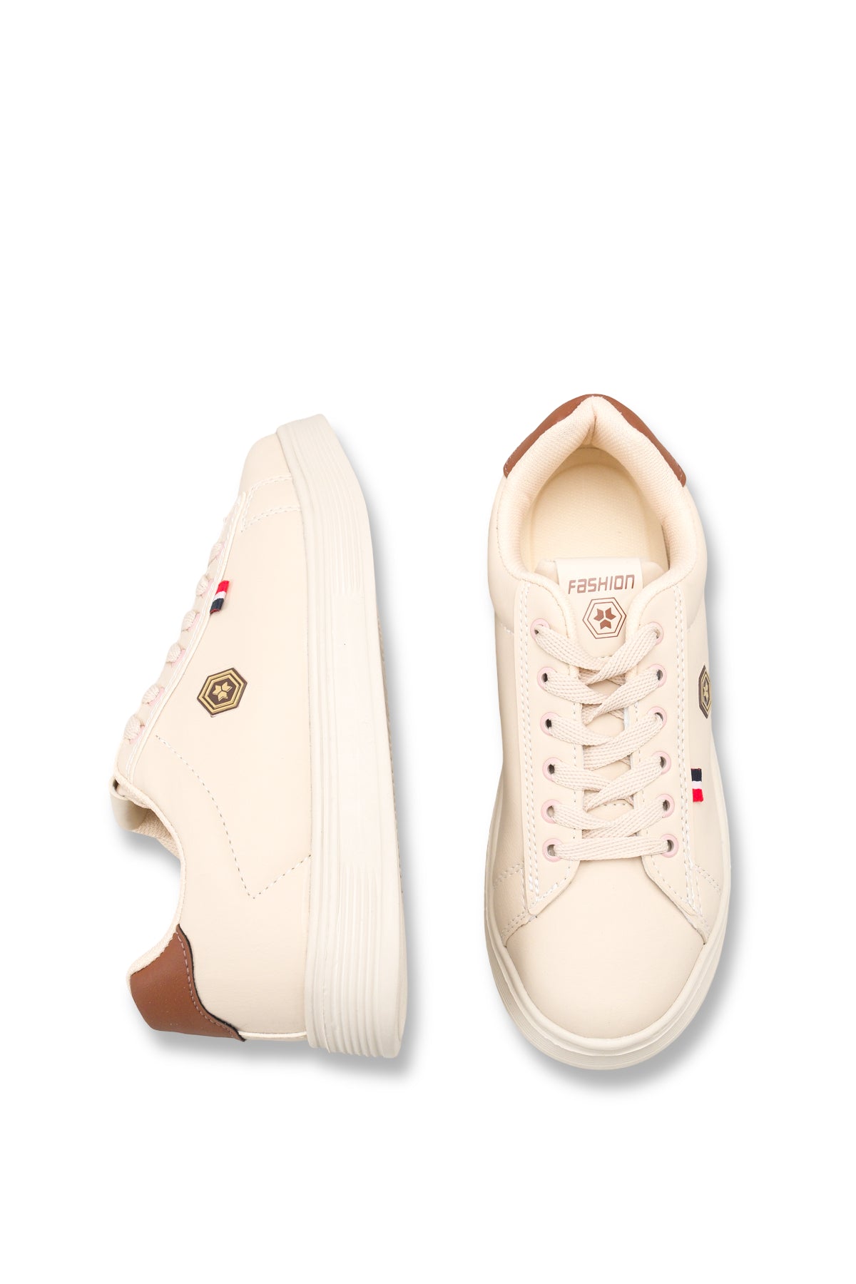 Riccon Aurora Lila Kadın Sneaker 0012034 Bej Kahverengi