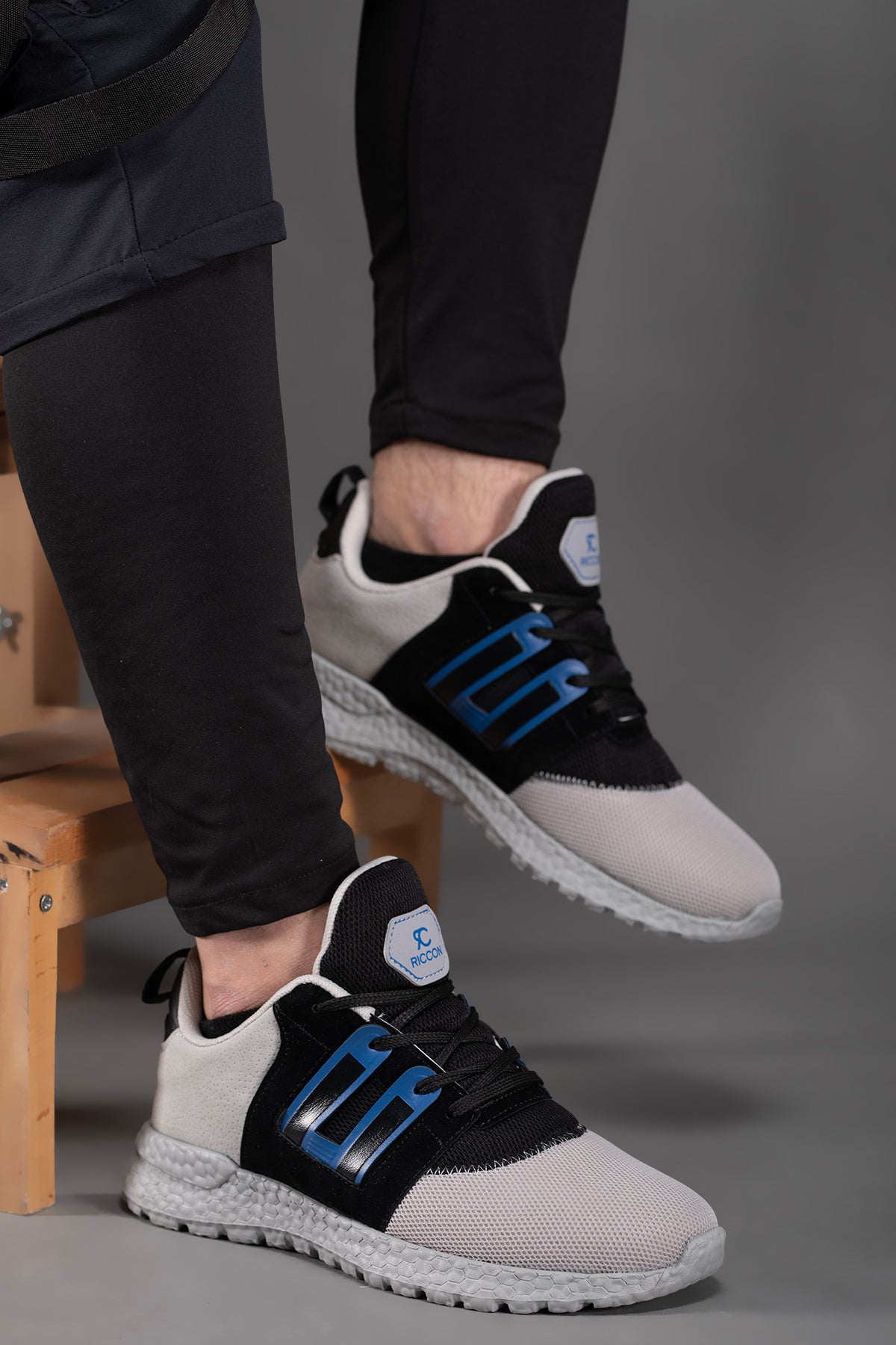 Riccon Caildaer Erkek Sneaker 0012083 Gri Siyah Saks - Riccon