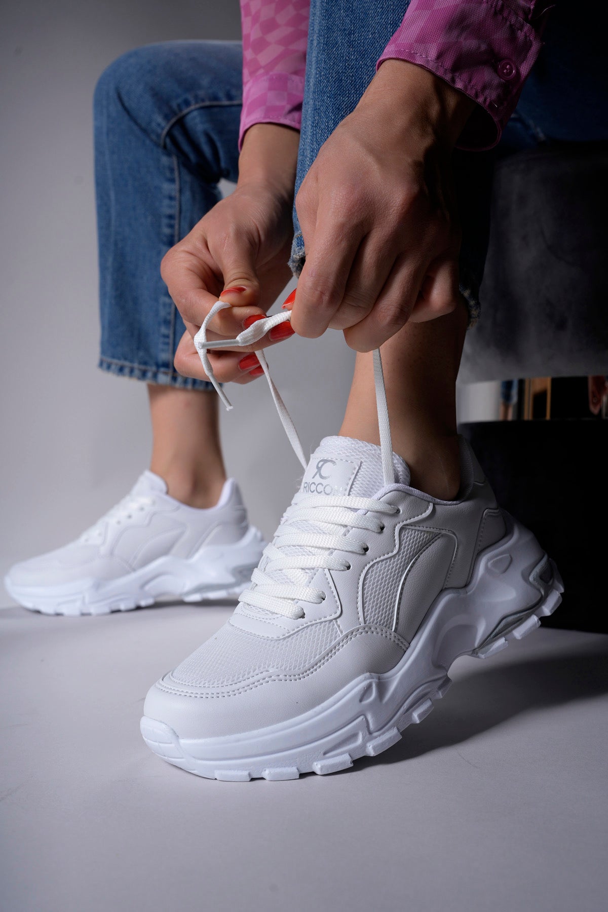 Riccon Delossiel Kadın Sneaker 0012159 Beyaz - Riccon