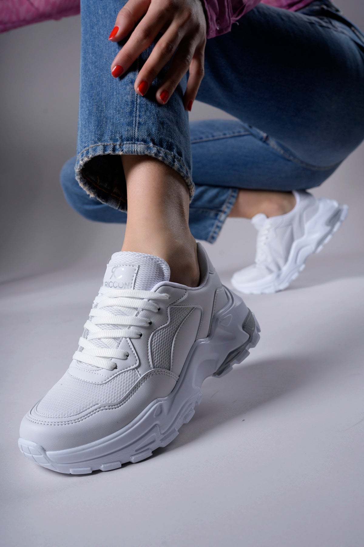 Riccon Delossiel Kadın Sneaker 0012159 Beyaz - Riccon