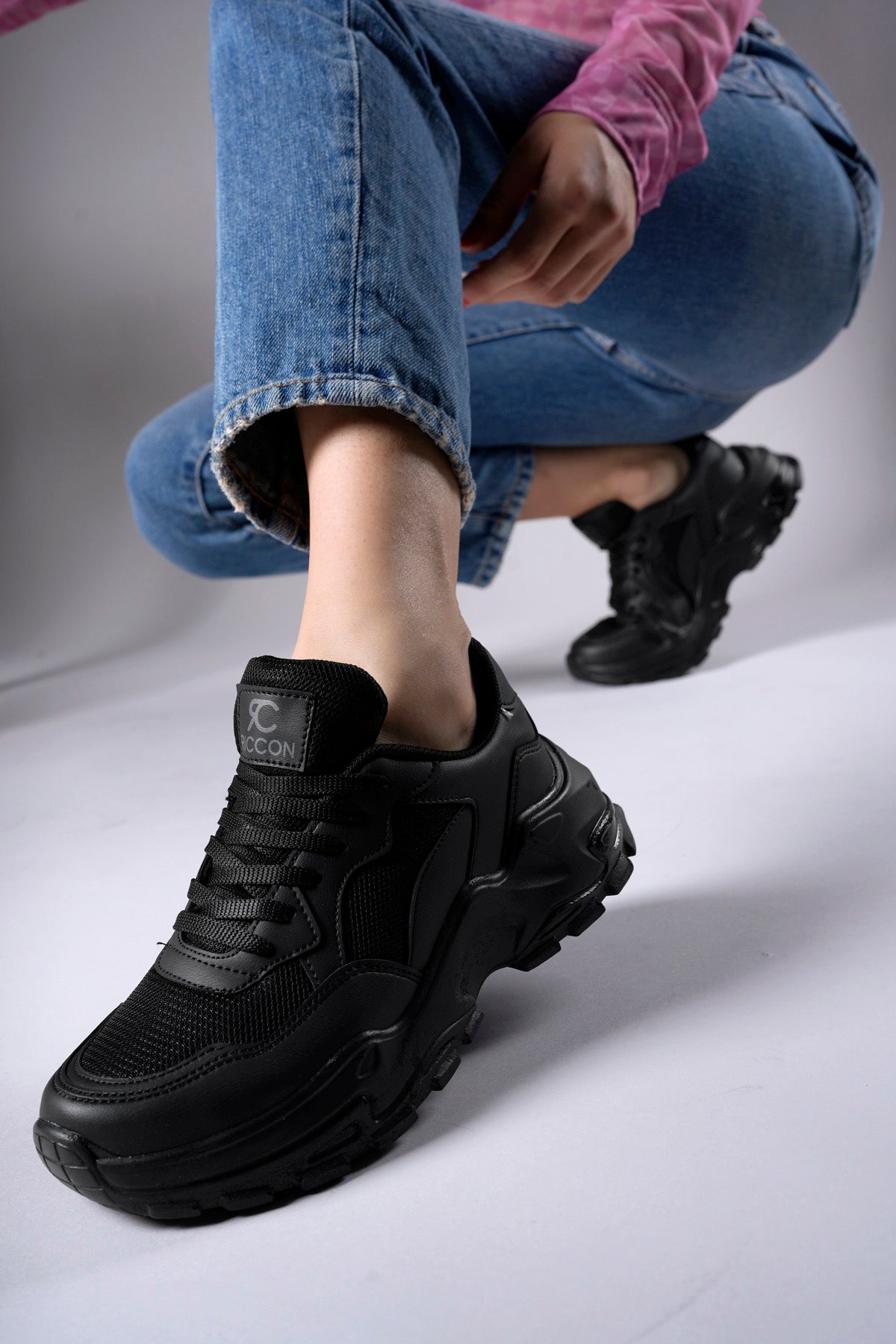 Riccon Delossiel Kadın Sneaker 0012159 Siyah - Riccon