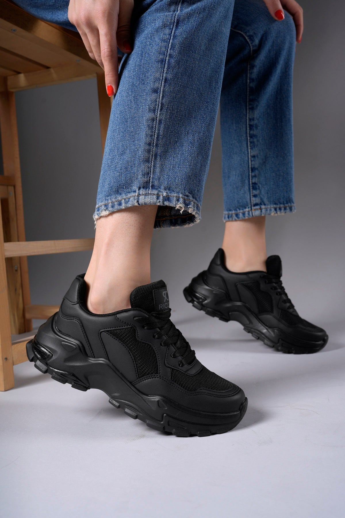 Riccon Delossiel Kadın Sneaker 0012159 Siyah - Riccon