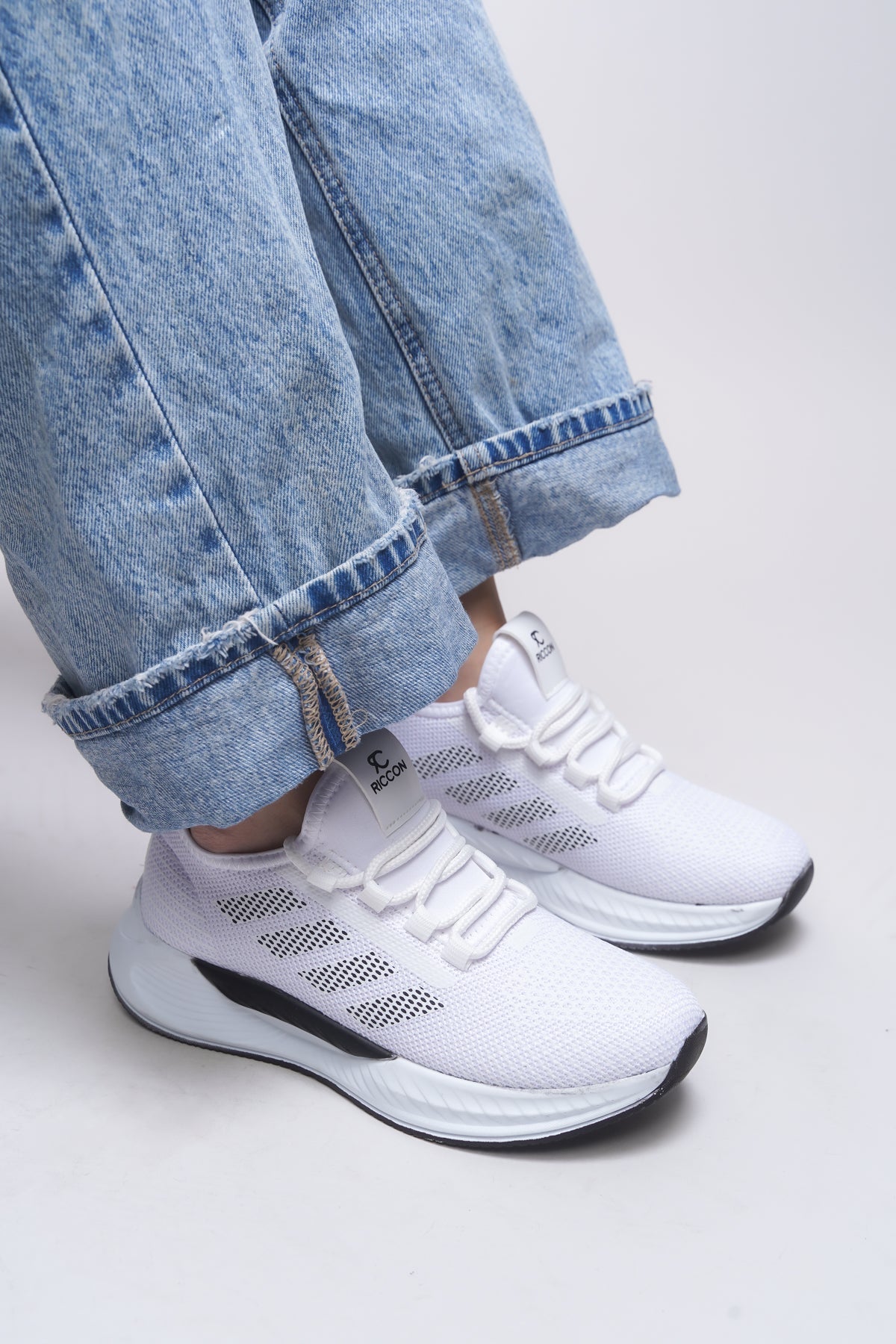 Riccon Drakruil Unisex Sneaker 0012141 Beyaz Siyah - Riccon
