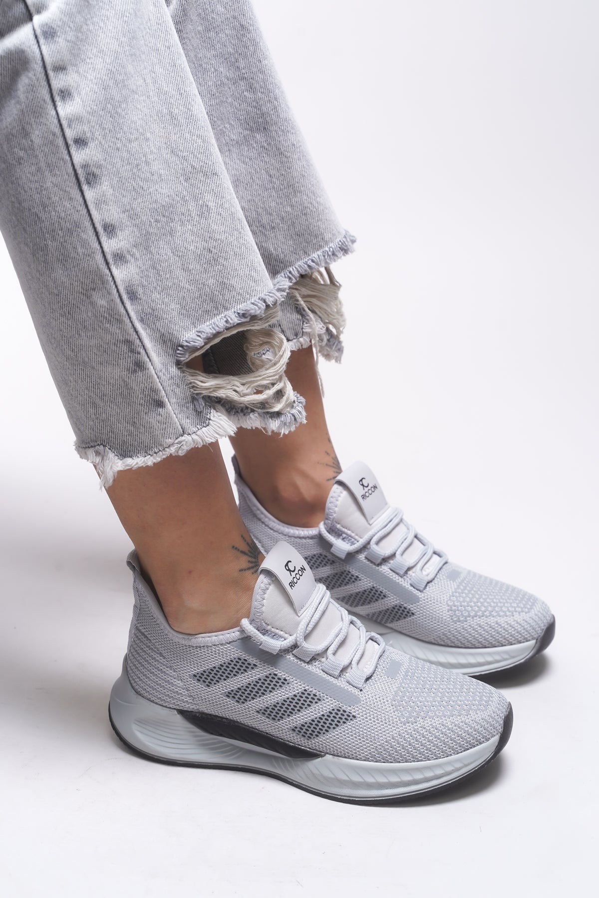 Riccon Drakruil Unisex Sneaker 0012141 Buz Siyah - Riccon