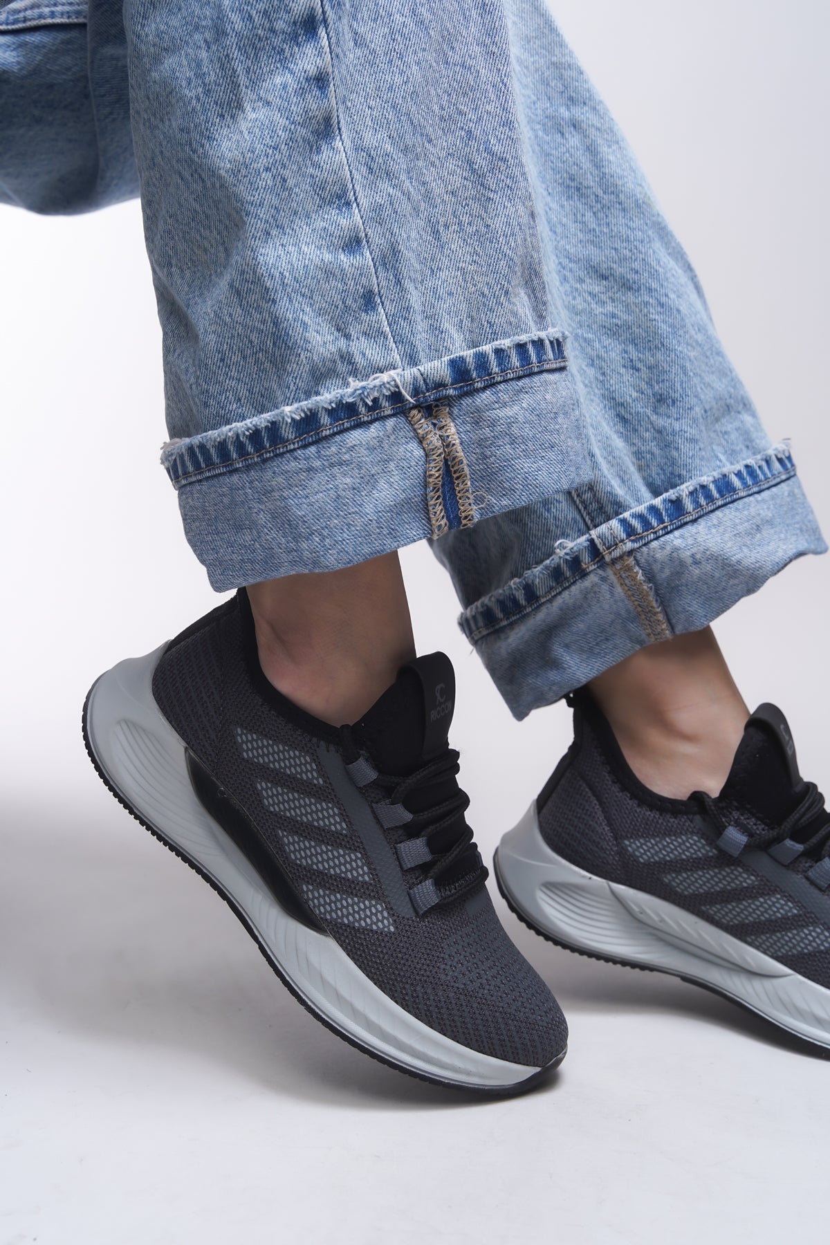 Riccon Drakruil Unisex Sneaker 0012141 Füme Siyah - Riccon