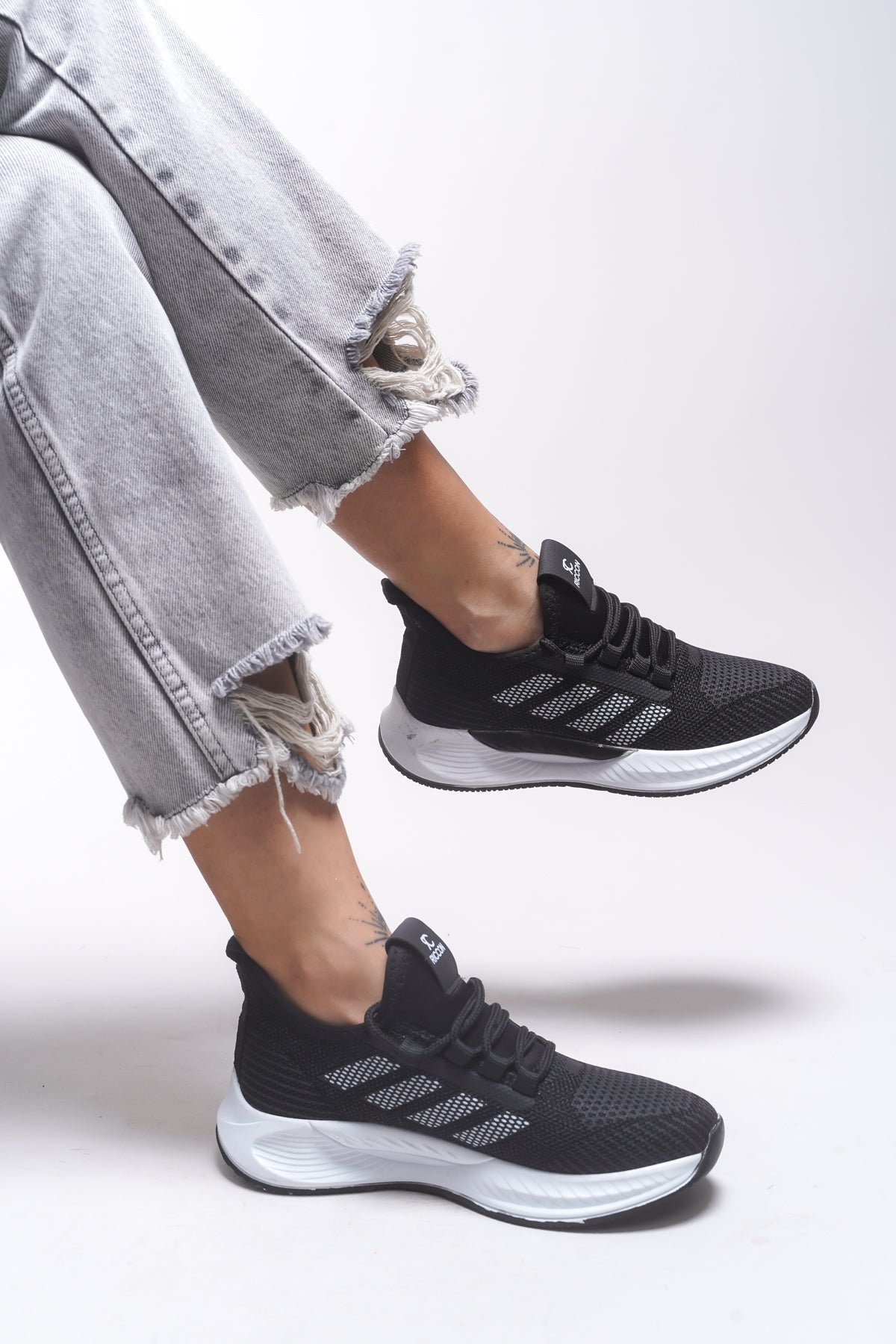 Riccon Drakruil Unisex Sneaker 0012141 Siyah Beyaz - Riccon