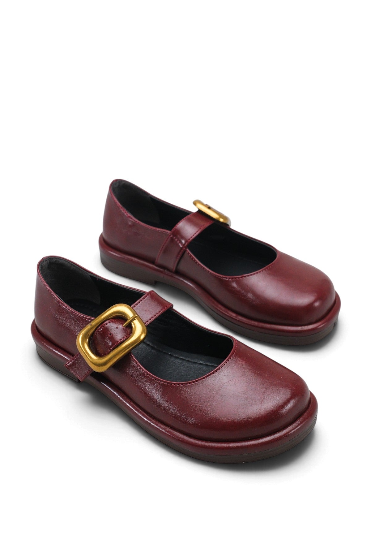 Riccon Elara Mina Kadın Loafer 0012921 Vişne Rustik