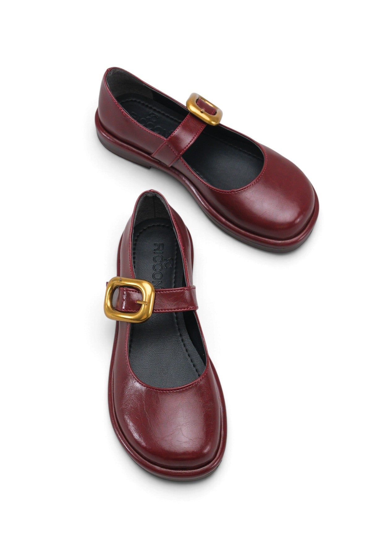 Riccon Elara Mina Kadın Loafer 0012921 Vişne Rustik