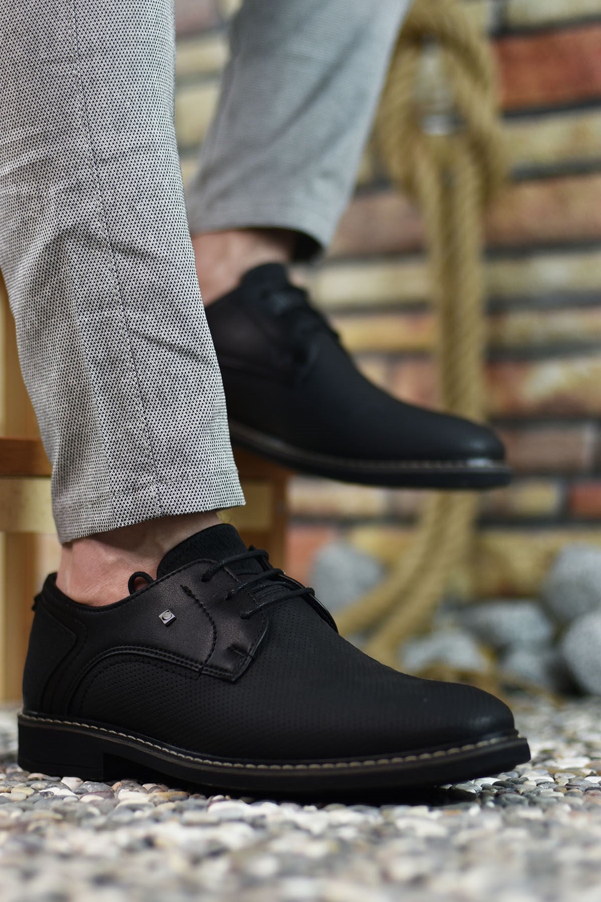 Riccon Erkek Casual Ayakkabı 0012146 Siyah Siyah - Riccon