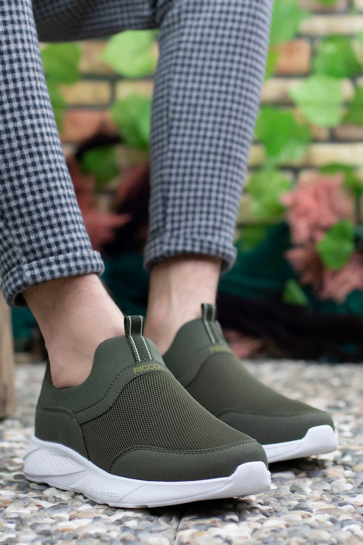 Riccon Erkek Sneaker 0012102 Haki Beyaz - Riccon
