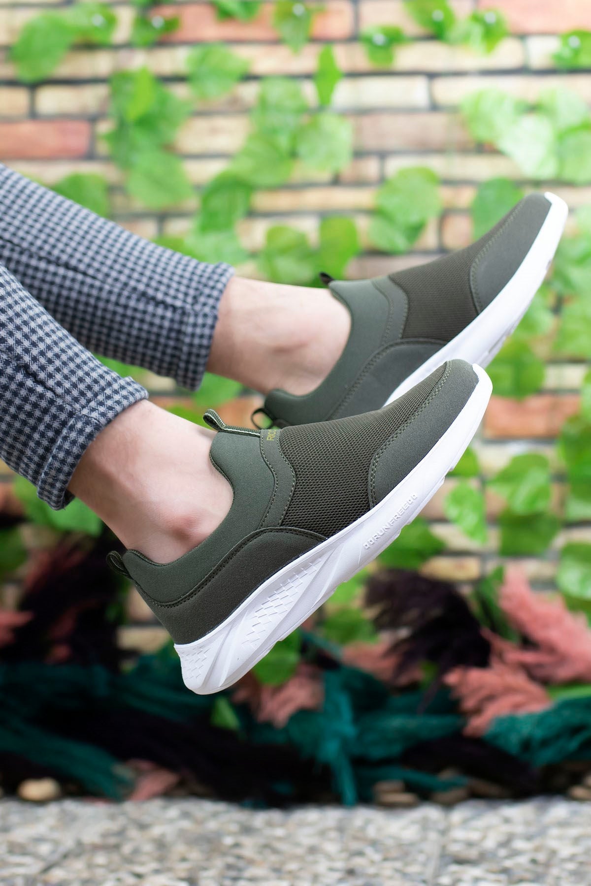 Riccon Erkek Sneaker 0012102 Haki Beyaz - Riccon