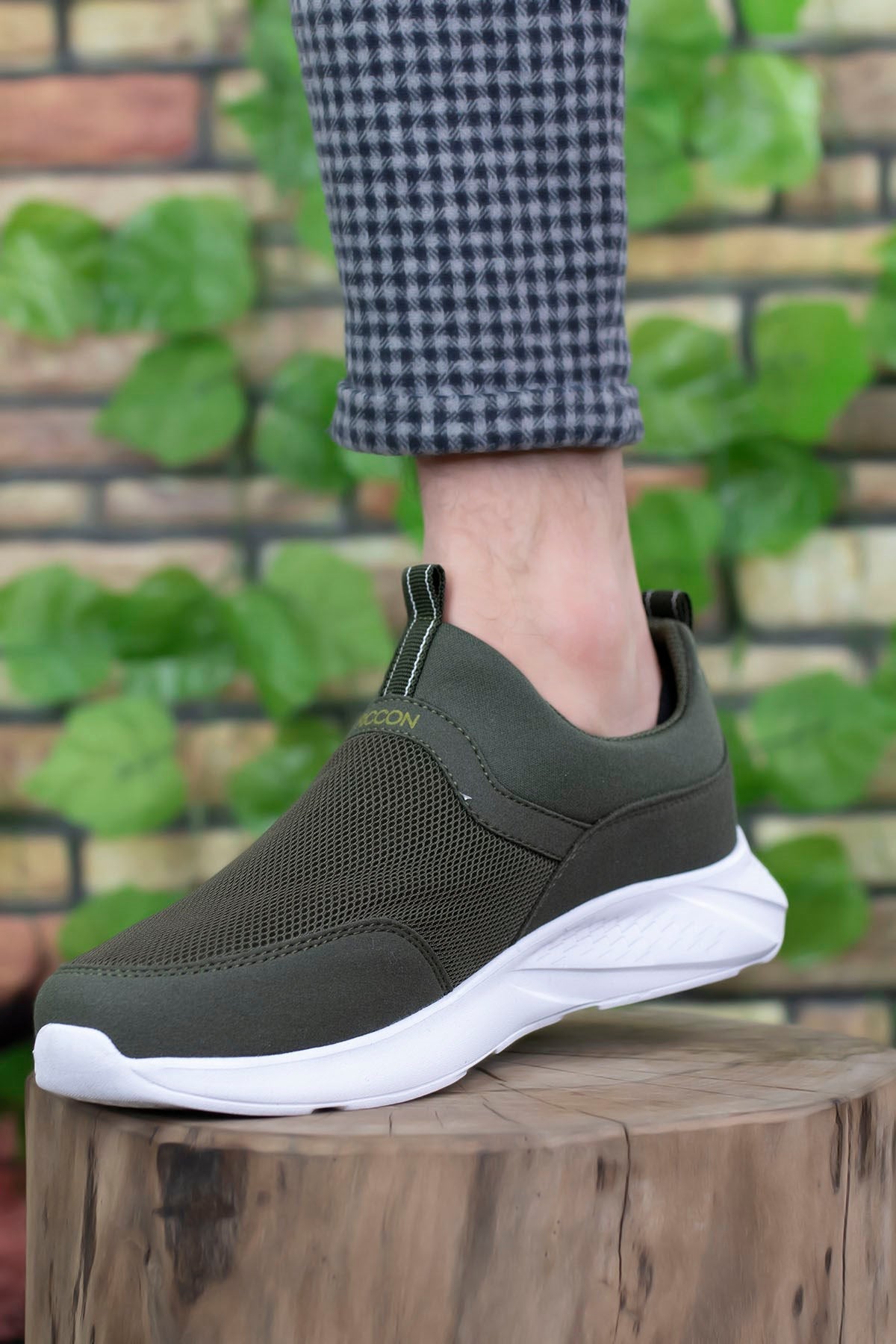 Riccon Erkek Sneaker 0012102 Haki Beyaz - Riccon