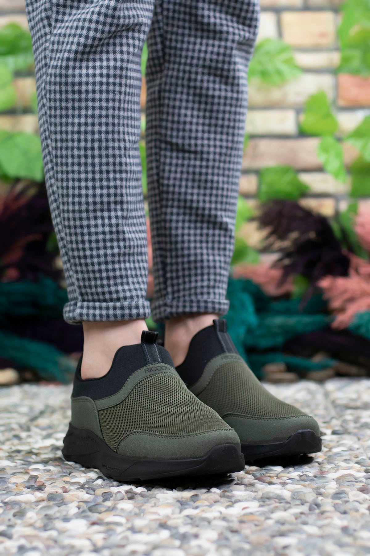 Riccon Erkek Sneaker 0012102 Haki Siyah - Riccon