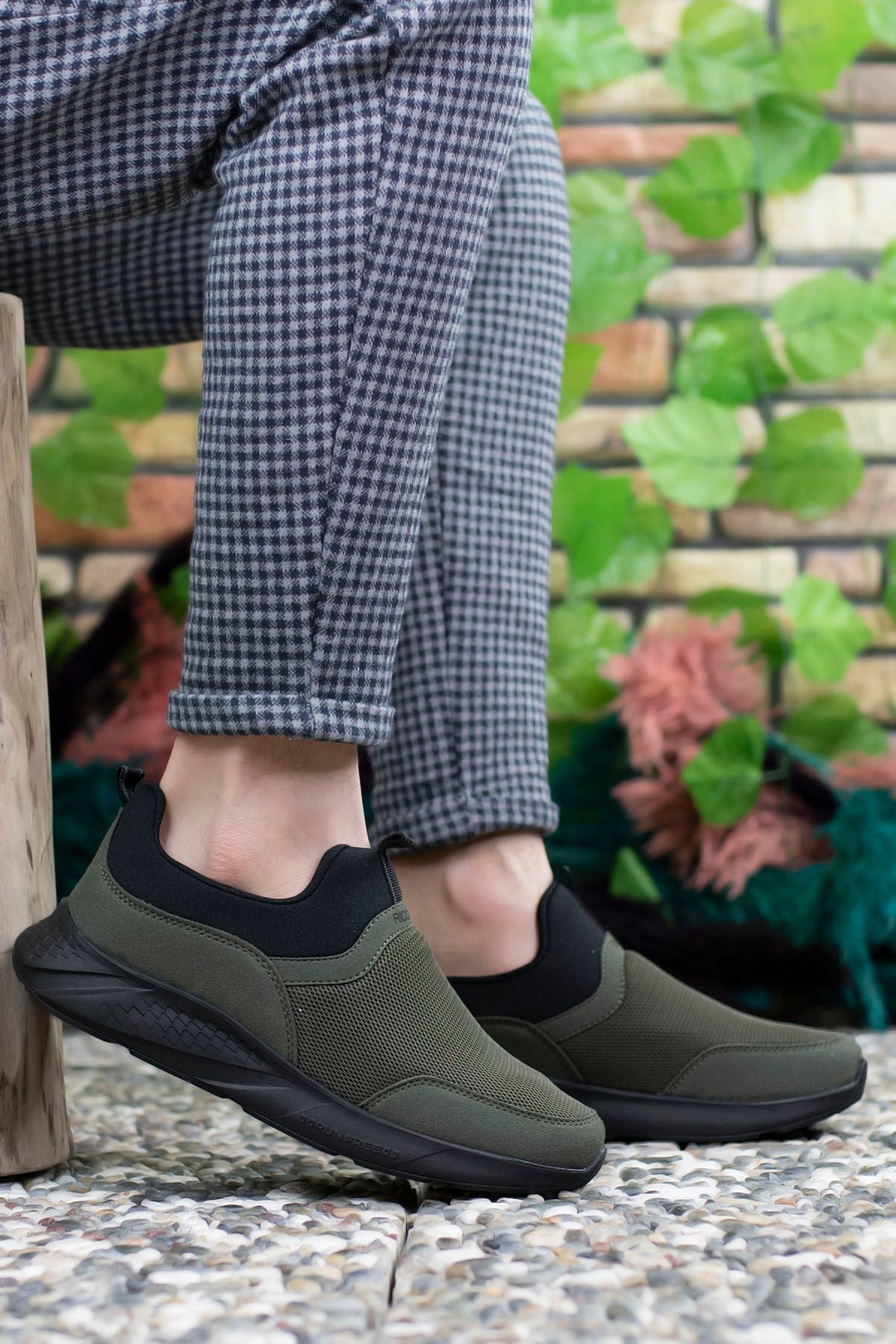 Riccon Erkek Sneaker 0012102 Haki Siyah - Riccon