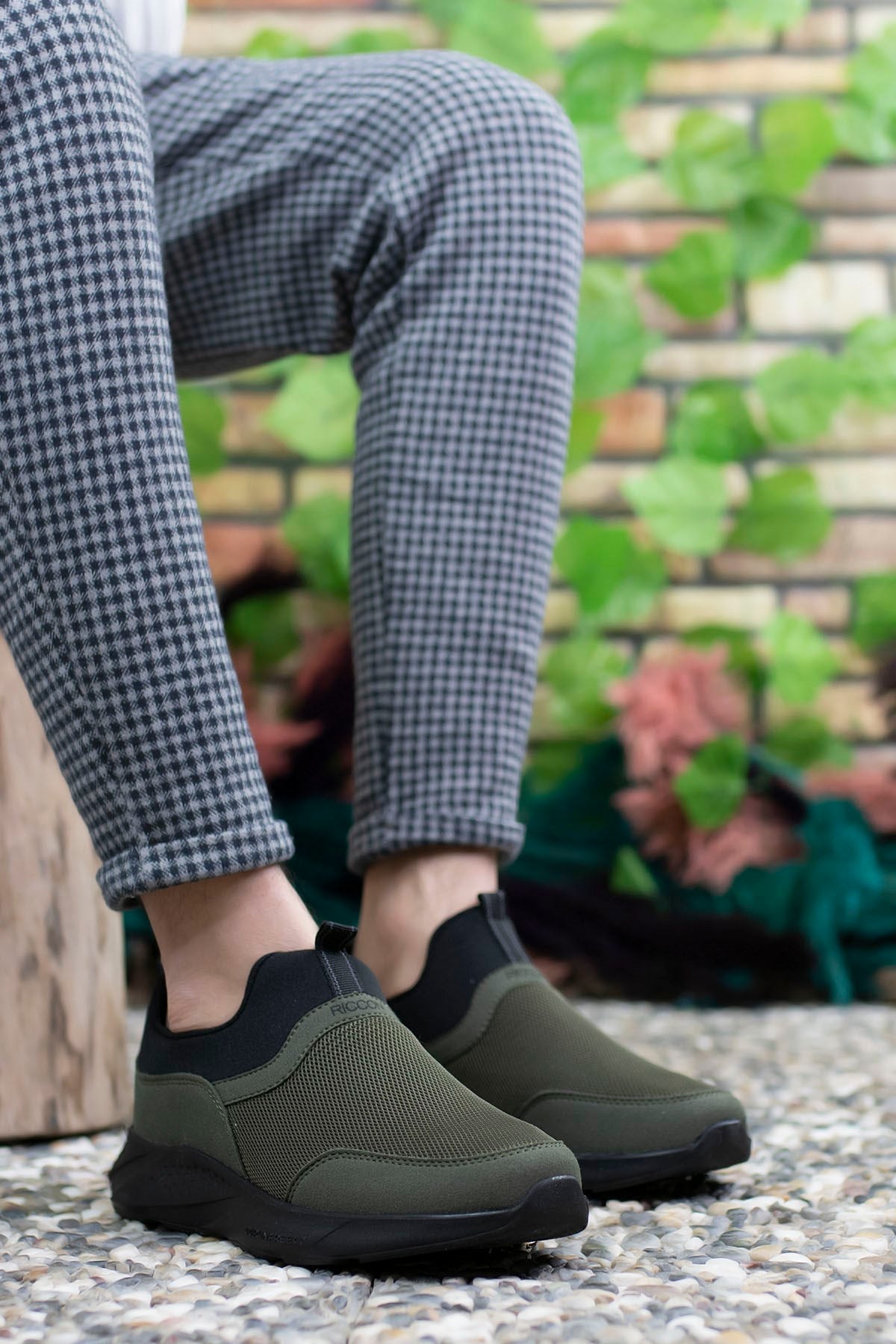 Riccon Erkek Sneaker 0012102 Haki Siyah - Riccon