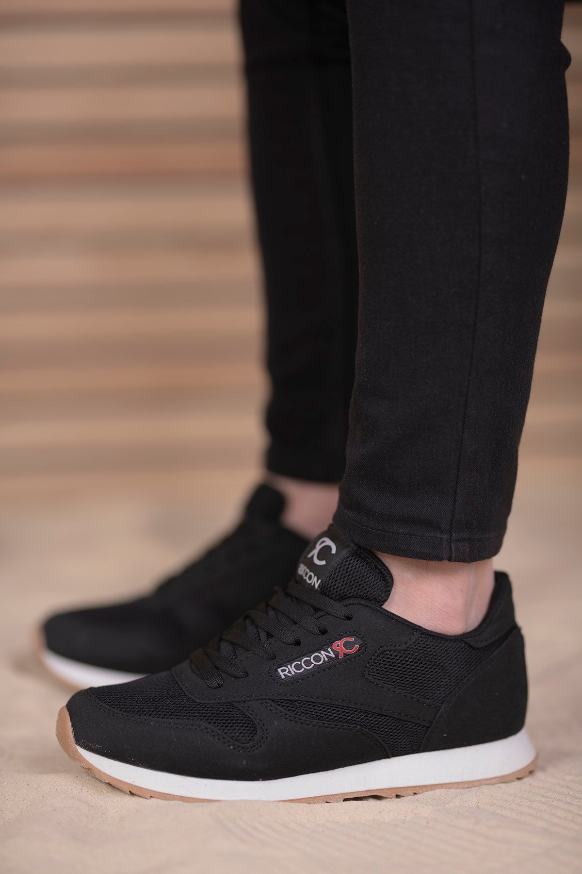 Riccon Erkek Sneaker 00121057 Siyah Beyaz Krep - Riccon