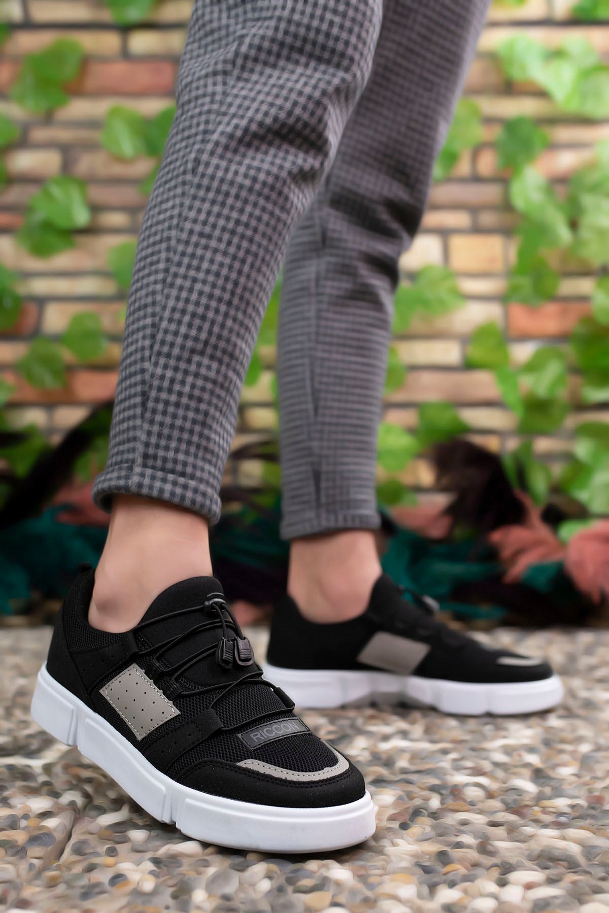 Riccon Erkek Sneaker 00122023 Siyah Buz Beyaz - Riccon