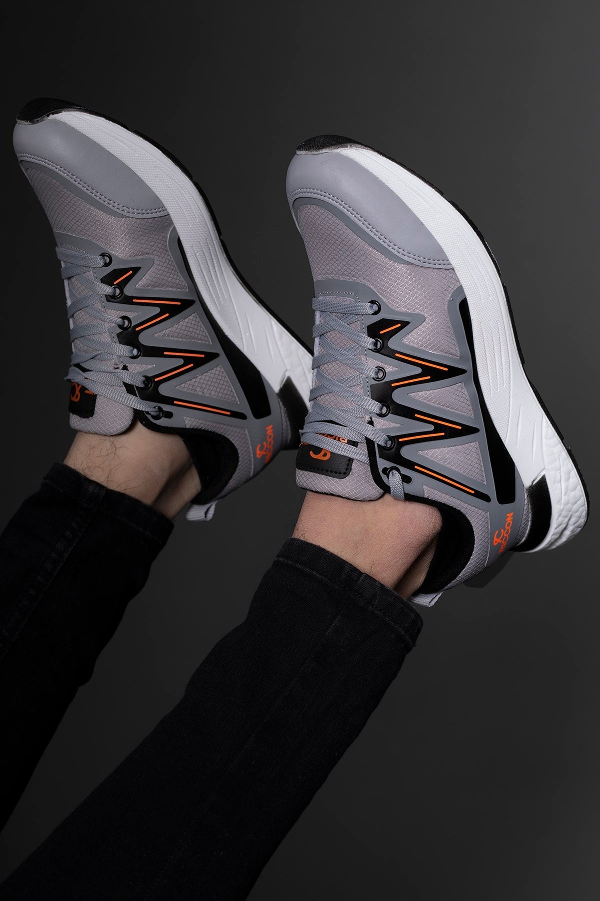 Riccon Erkek Sneaker 0012301 Gri Turuncu - Riccon