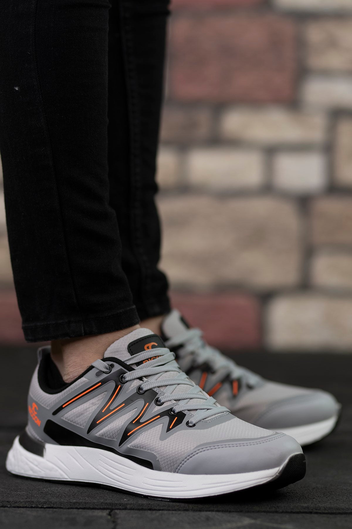 Riccon Erkek Sneaker 0012301 Gri Turuncu - Riccon