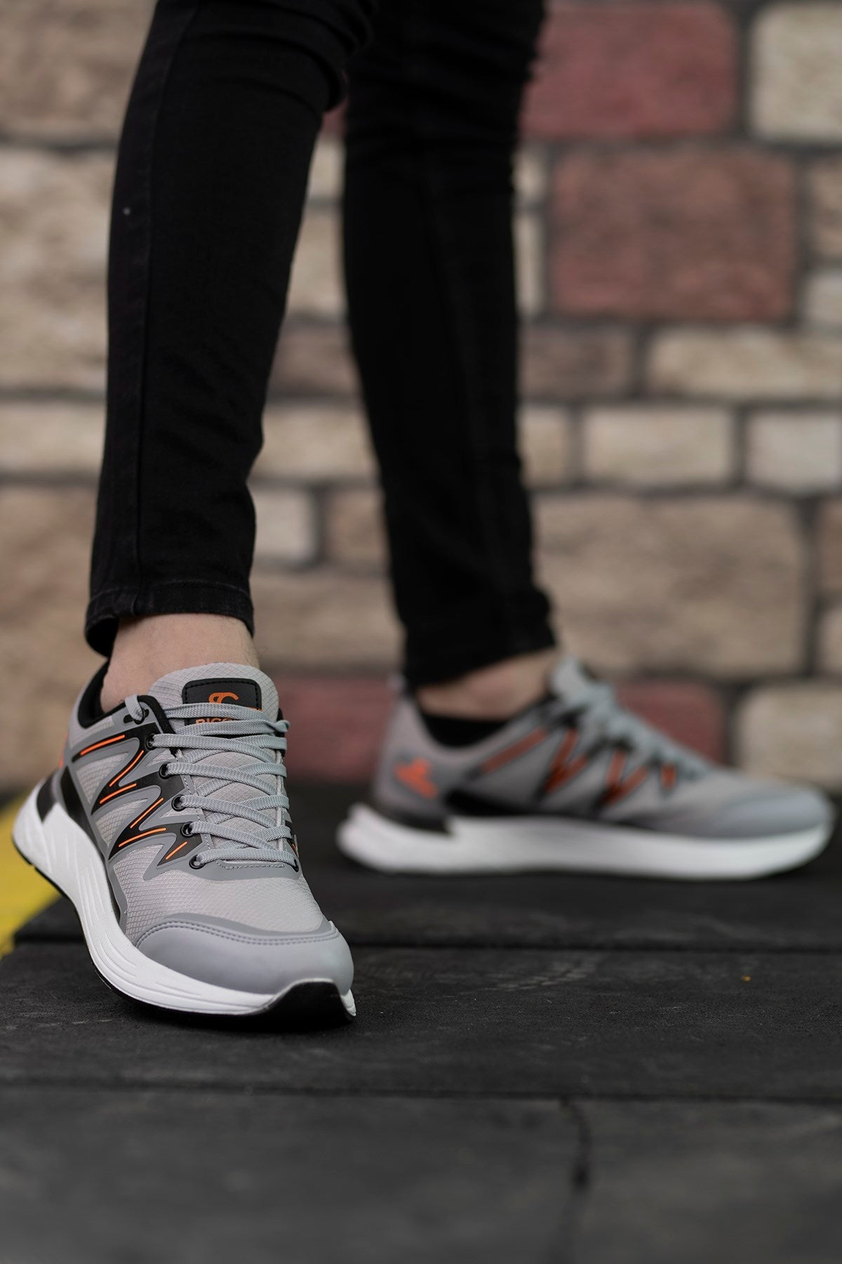 Riccon Erkek Sneaker 0012301 Gri Turuncu - Riccon