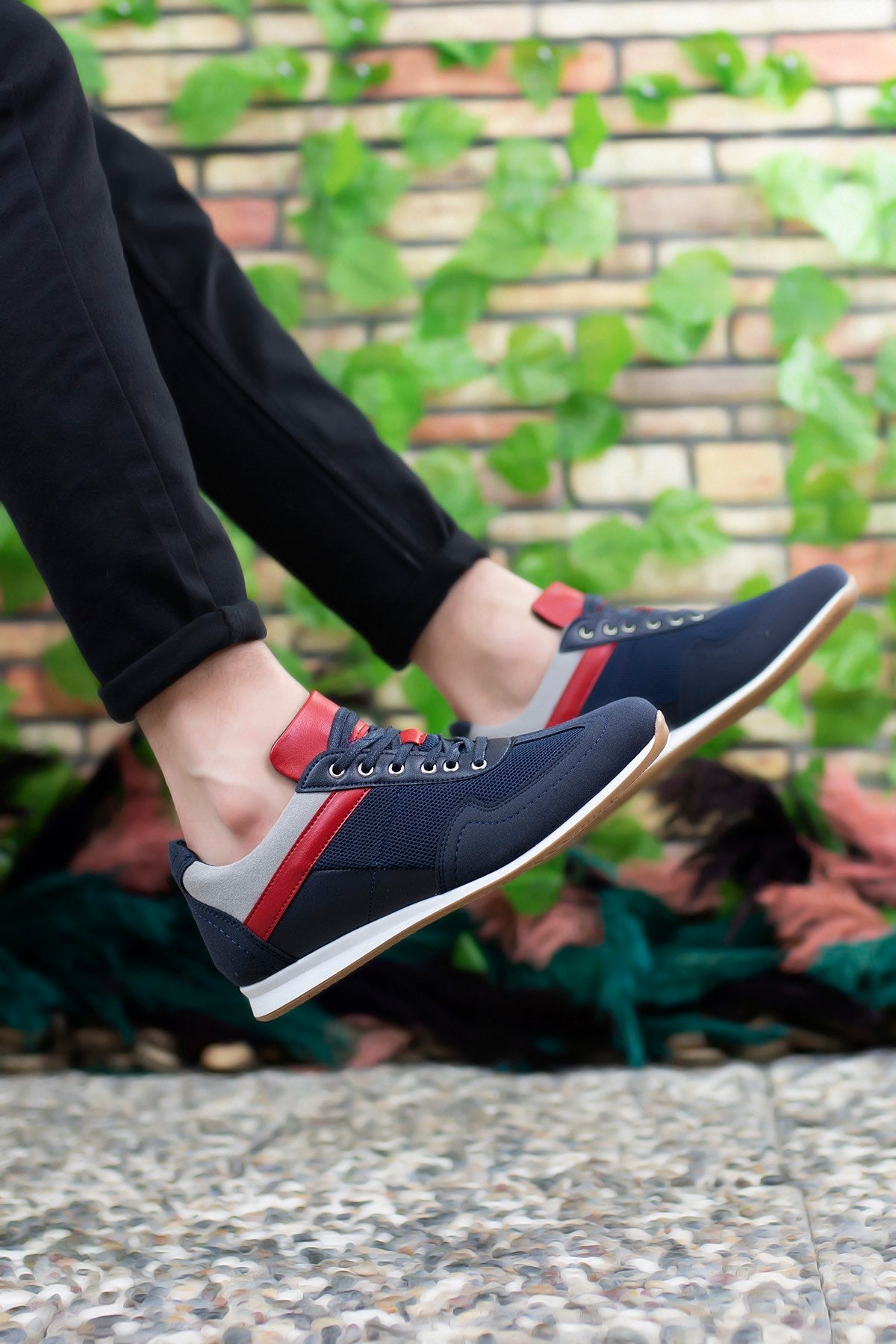 Riccon Erkek Sneaker 0012828 Lacivert Beyaz Kırmızı - Riccon