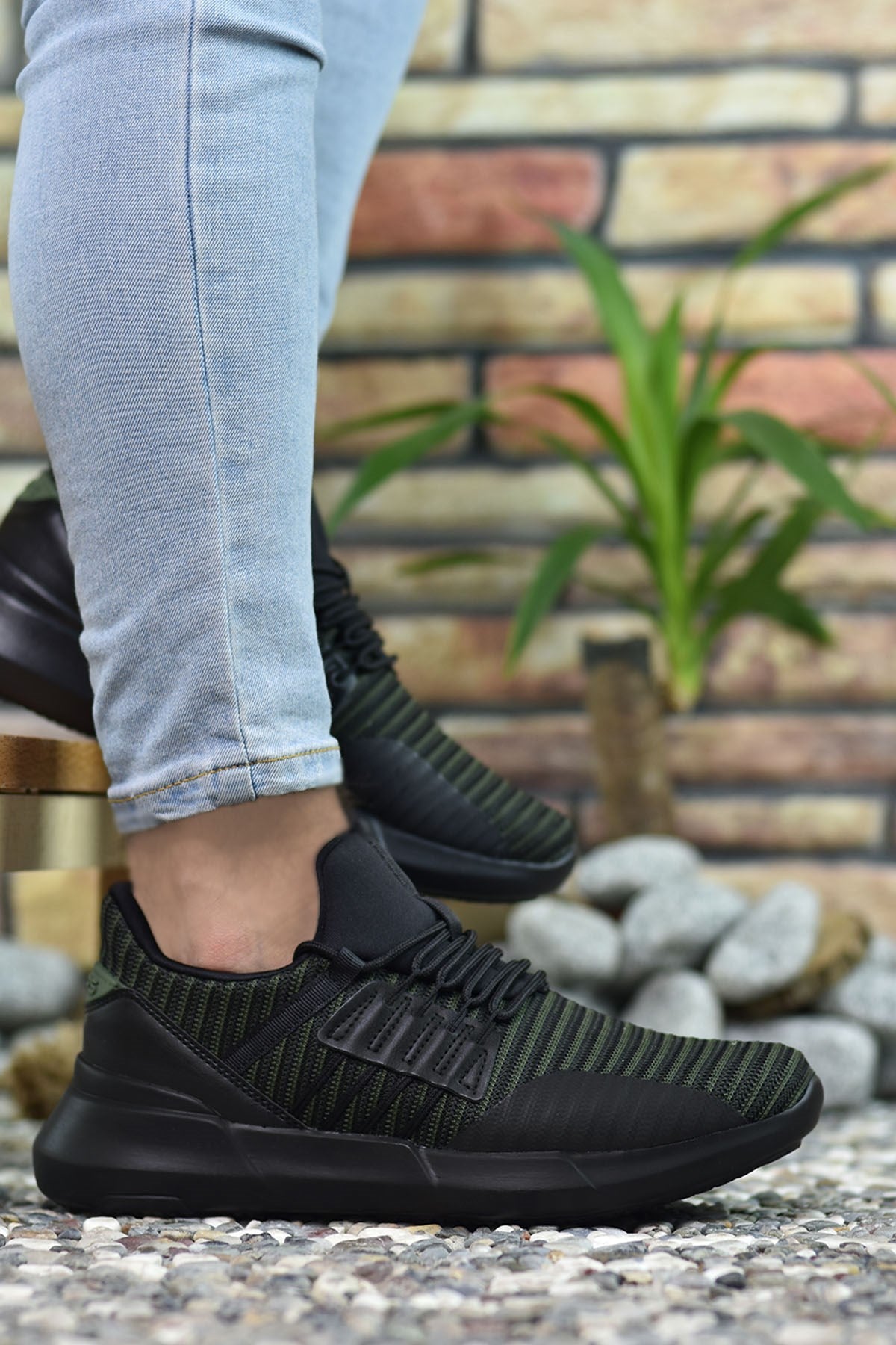 Riccon Erkek Sneaker Haki Siyah - Riccon