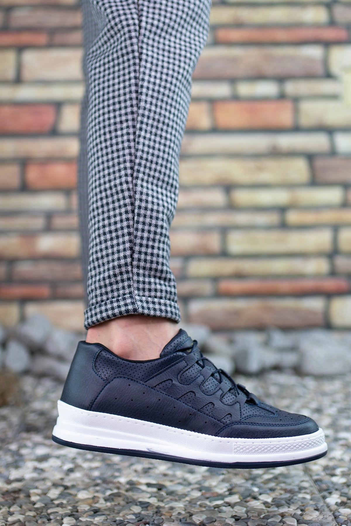 Riccon Erkek Sneaker Lacivert Beyaz - Riccon