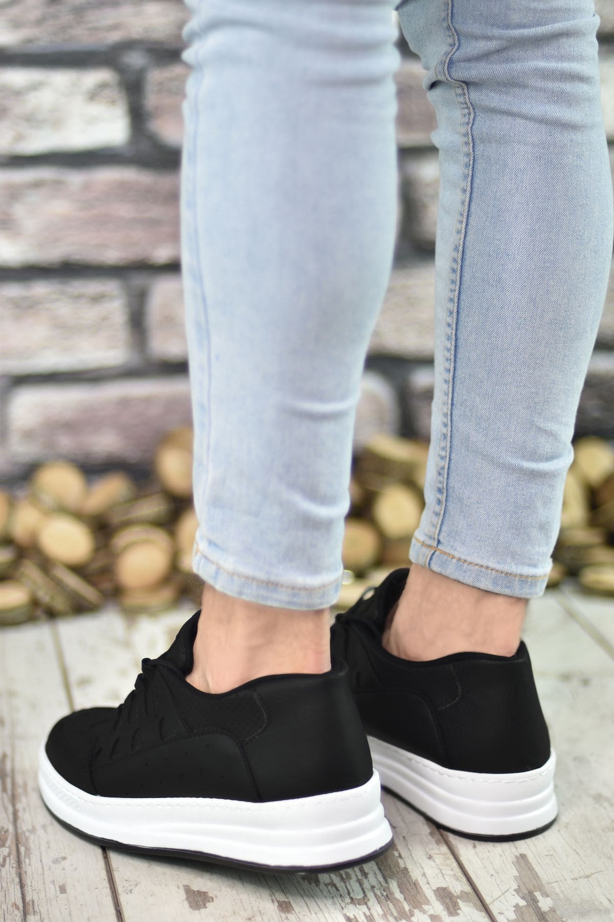 Riccon Erkek Sneaker Siyah Beyaz - Riccon