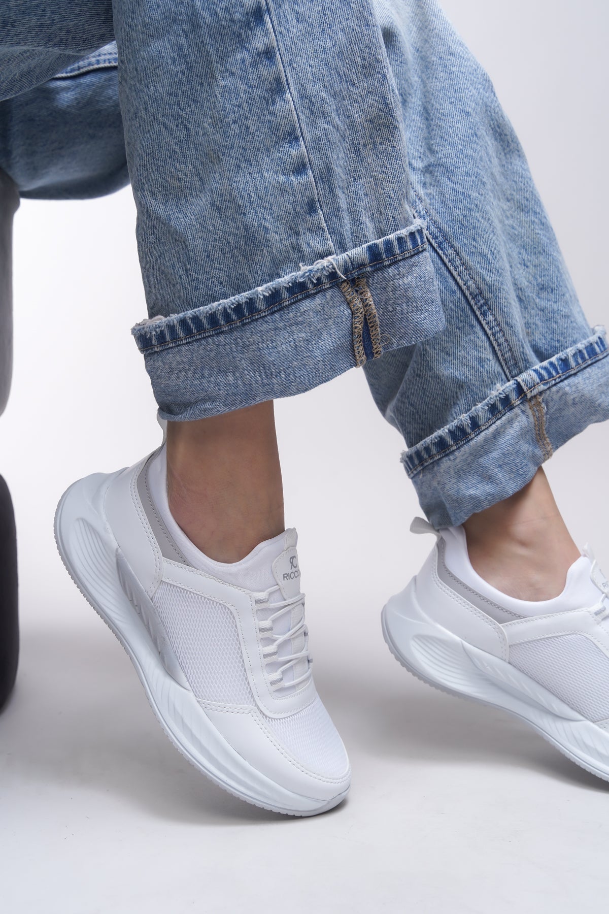 Riccon Filvukh Unisex Sneaker 0012137 Beyaz Gümüş - Riccon