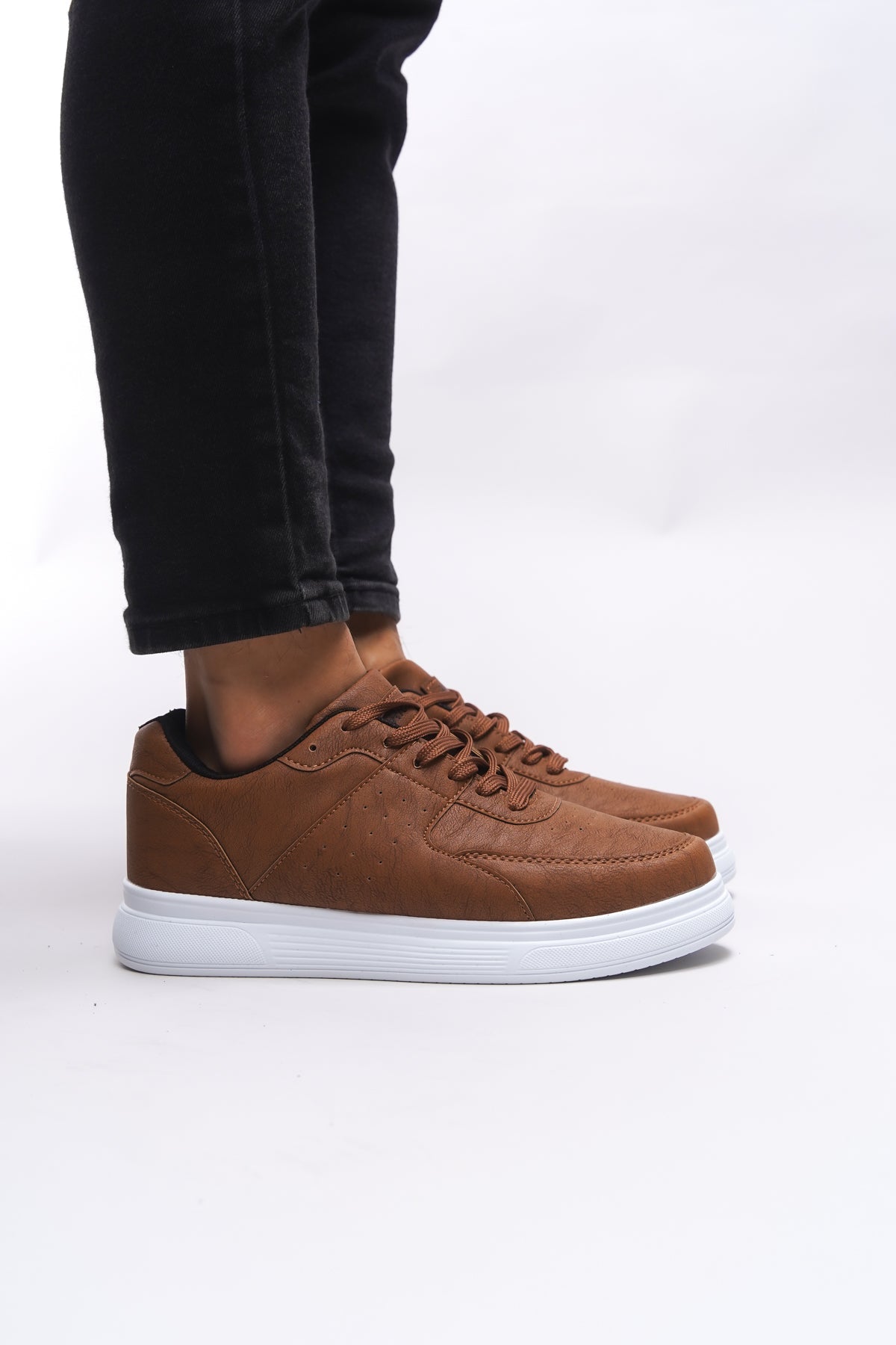 Riccon Jamethil Erkek Sneaker 0012110 Taba Beyaz - Riccon