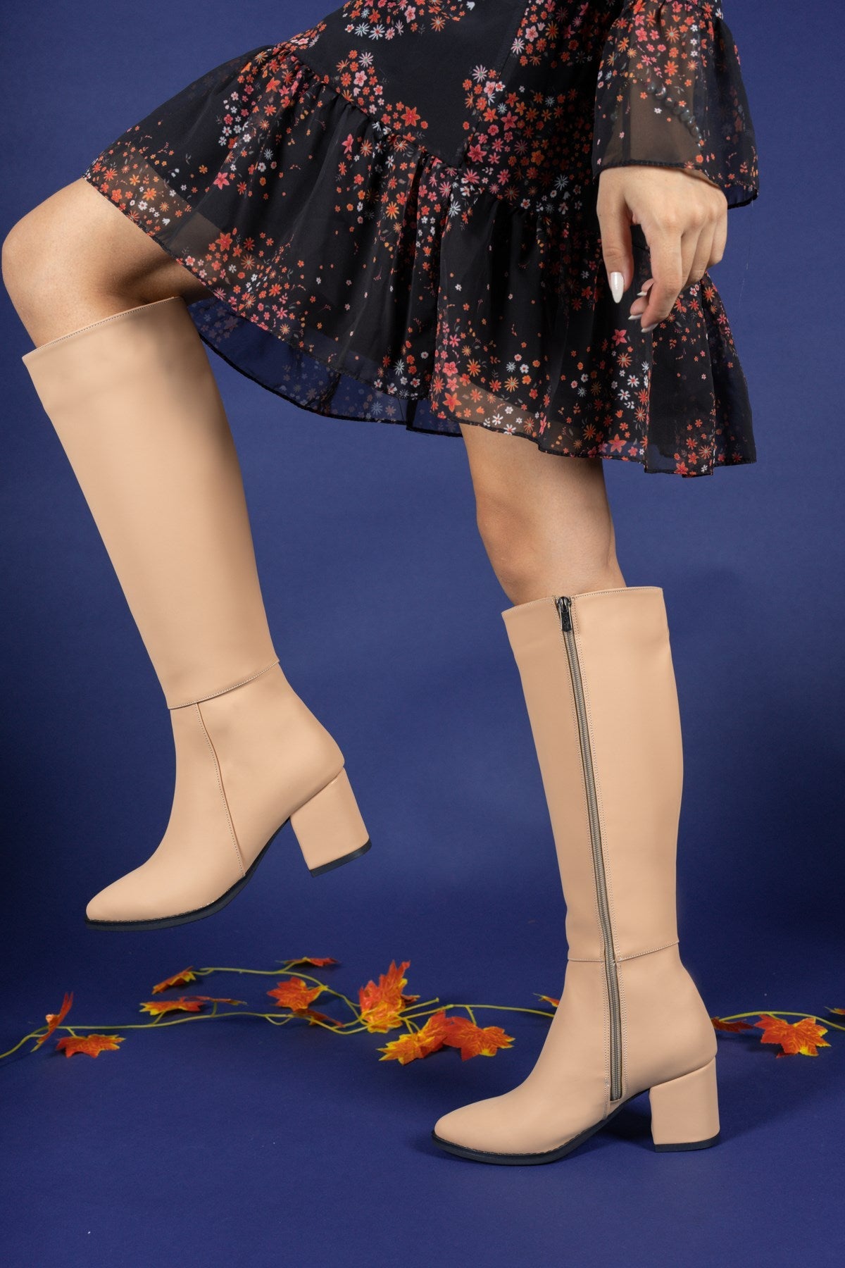 Riccon Kadın Çizme 0012816S Mat Nude - Riccon