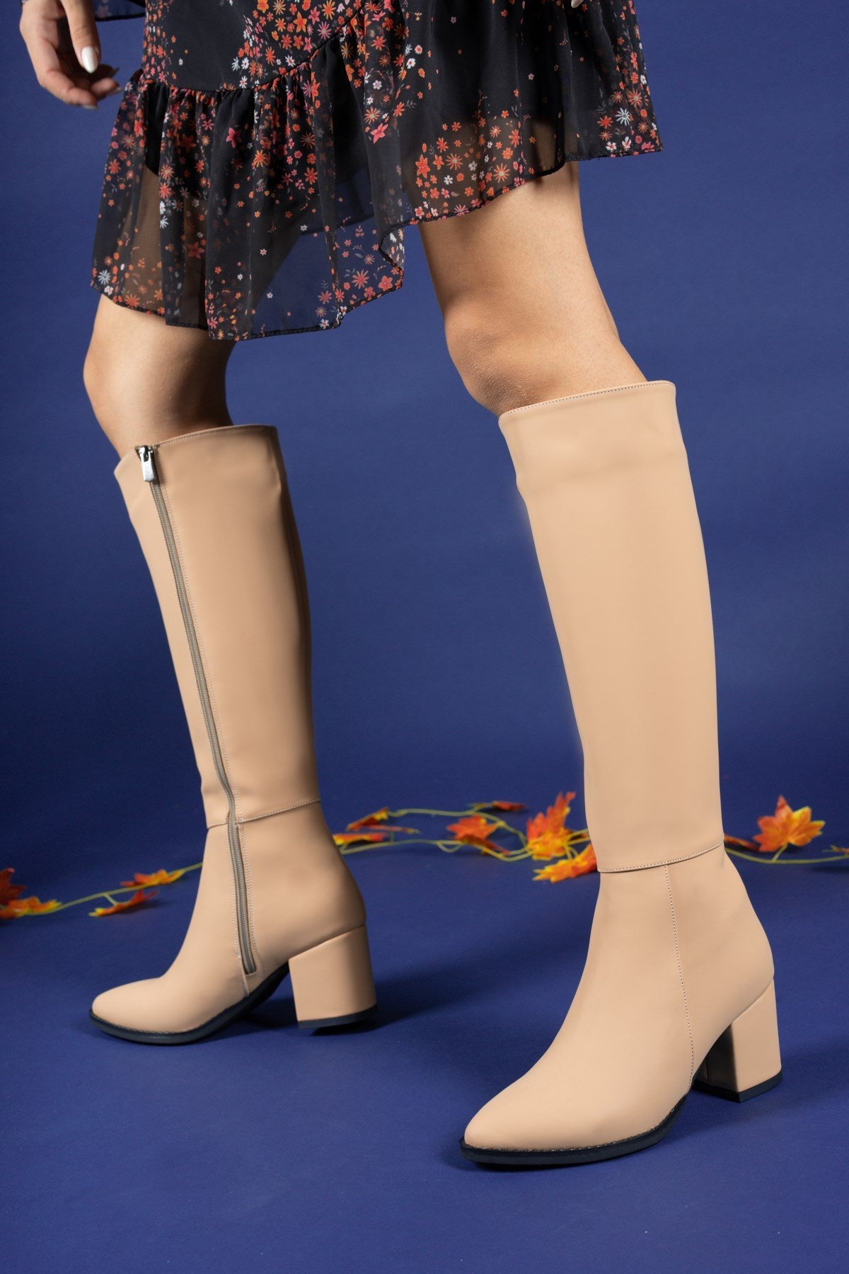 Riccon Kadın Çizme 0012816S Mat Nude - Riccon