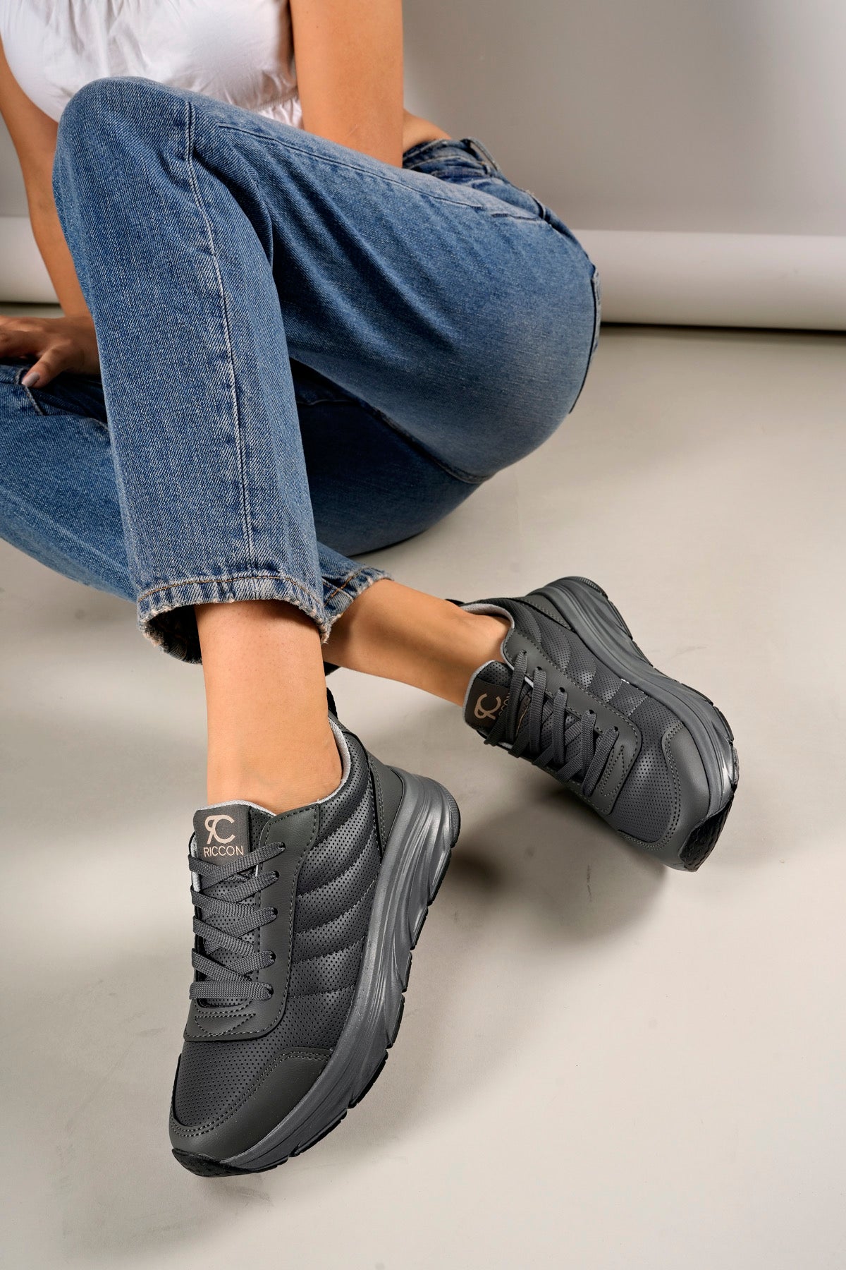 Riccon Kadın Sneaker 0012135 Füme - Riccon