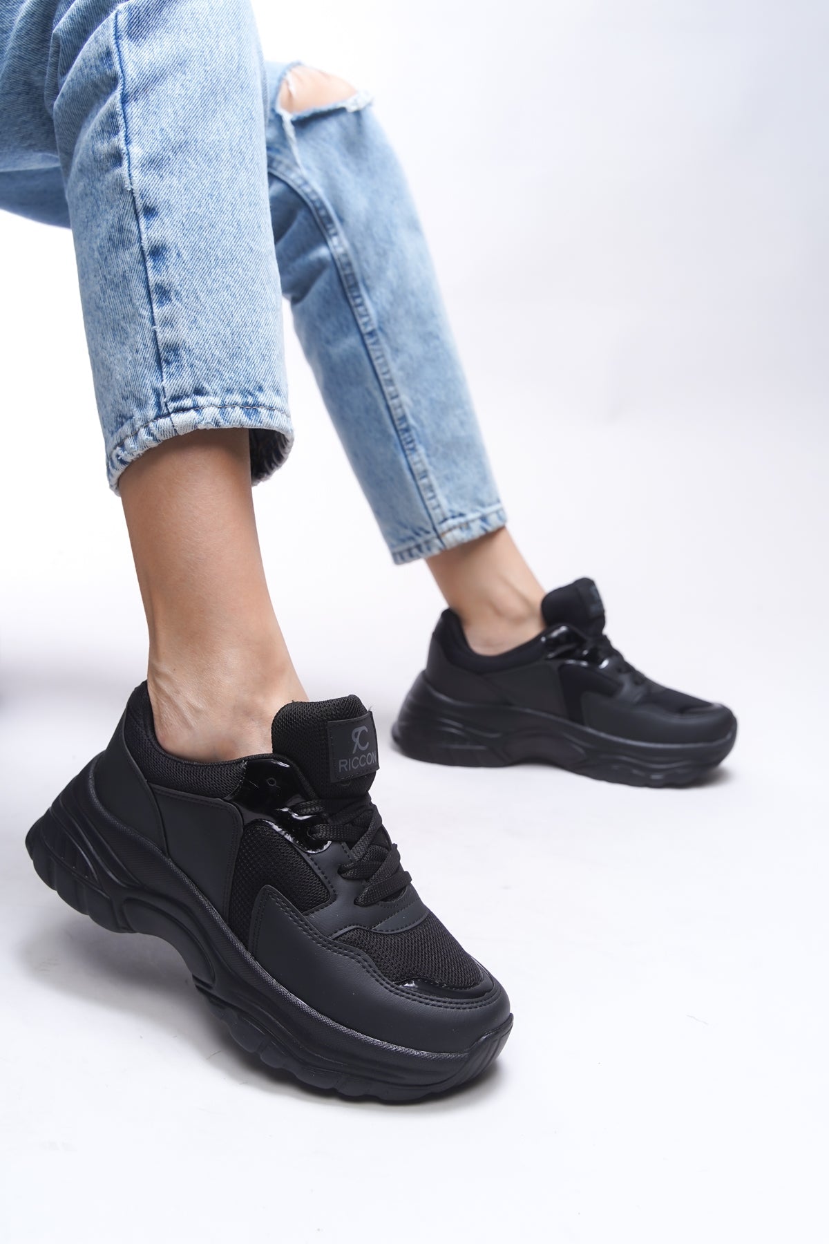 Riccon Kadın Sneaker 0012140 Siyah Siyah - Riccon