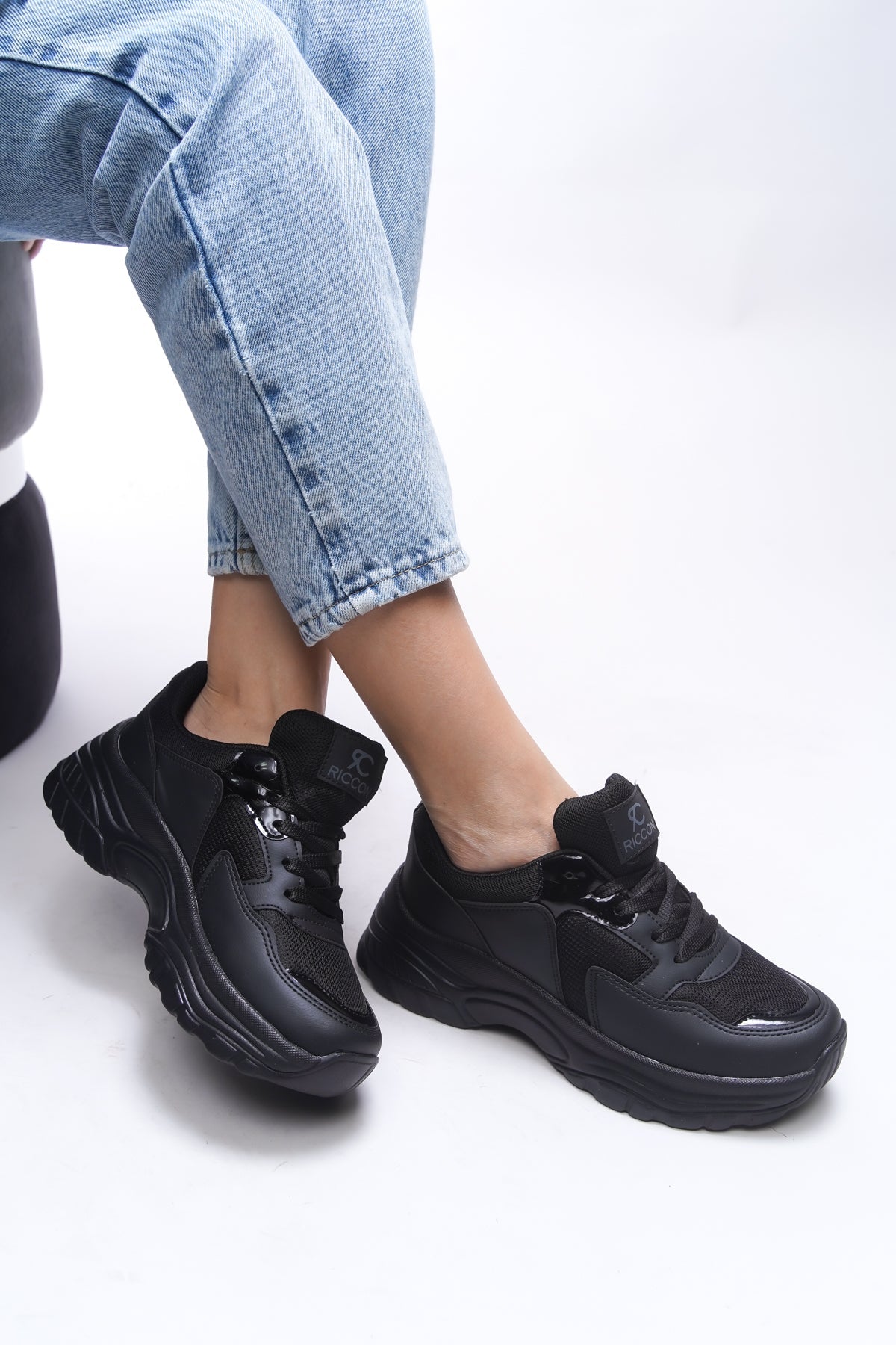 Riccon Kadın Sneaker 0012140 Siyah Siyah - Riccon