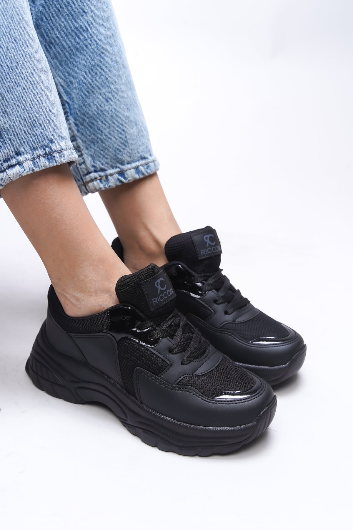 Riccon Kadın Sneaker 0012140 Siyah Siyah - Riccon