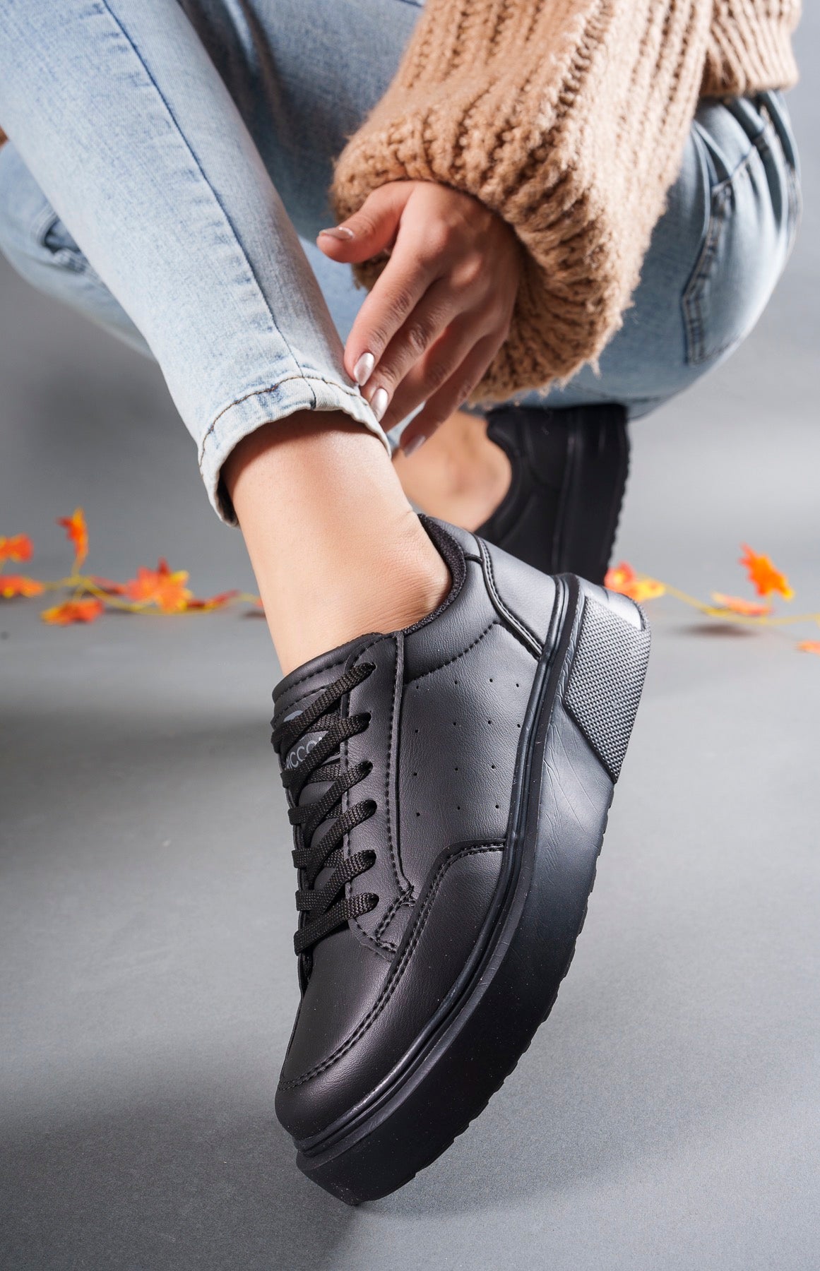 Riccon Kadin Sneaker 0012148 Siyah Siyah - Riccon
