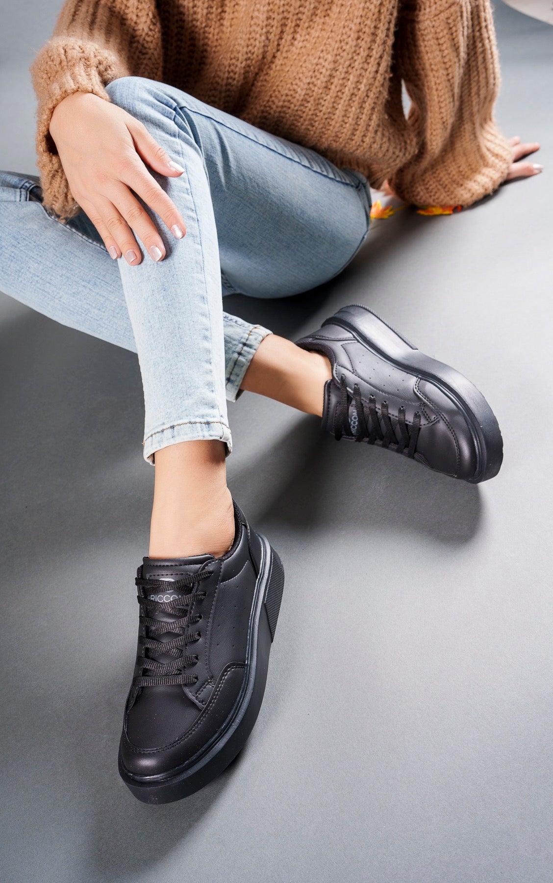Riccon Kadin Sneaker 0012148 Siyah Siyah - Riccon