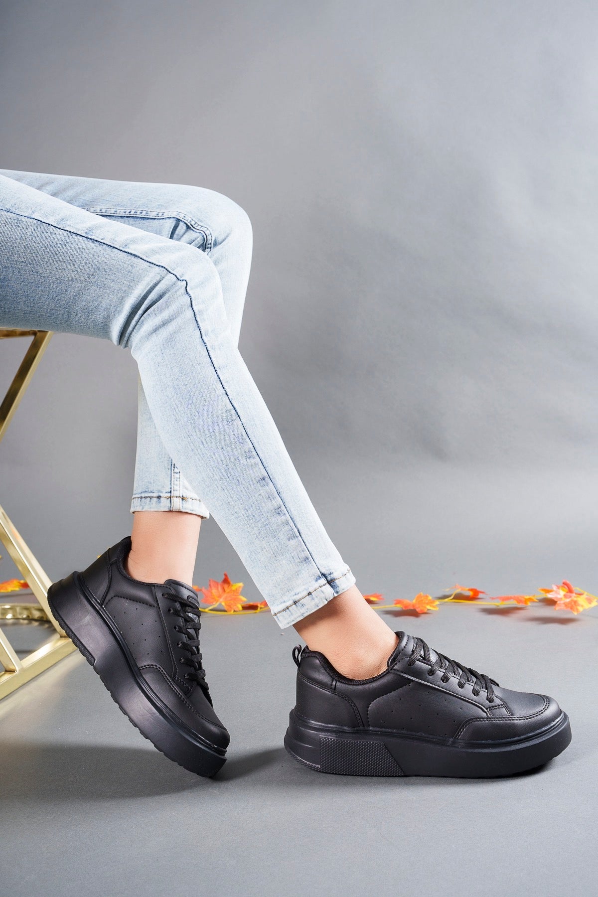 Riccon Kadin Sneaker 0012148 Siyah Siyah - Riccon