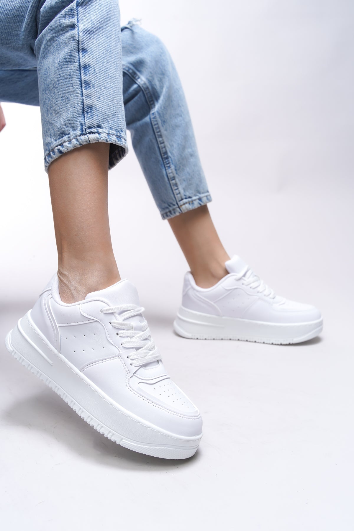 Riccon Kadın Sneaker 0012255 Beyaz Beyaz - Riccon